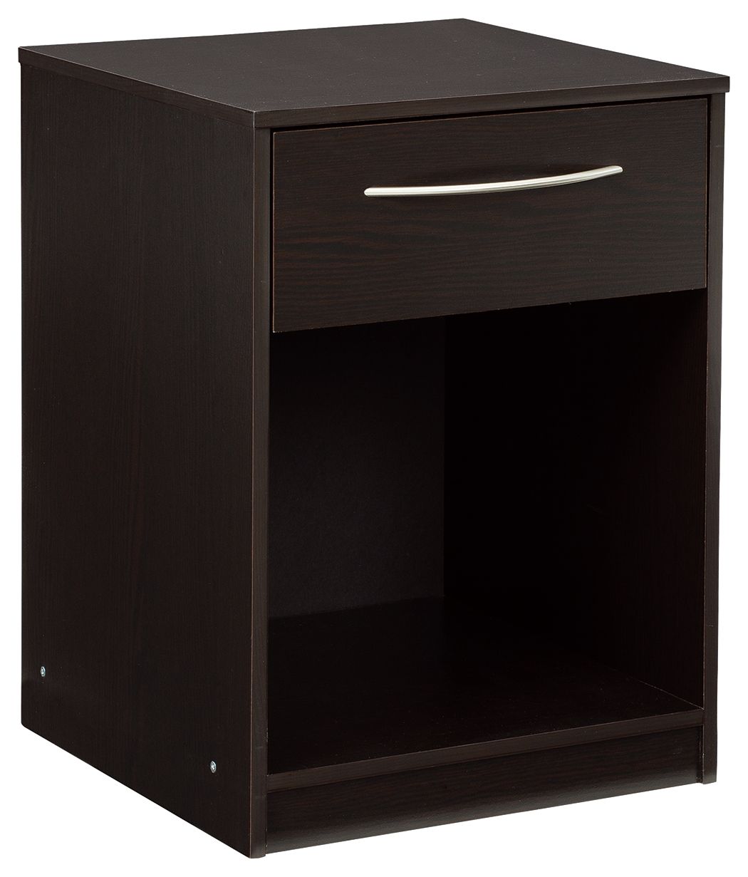 Signature Design by Ashley® Finch - Black - One Drawer Night Stand | Meri Furniture