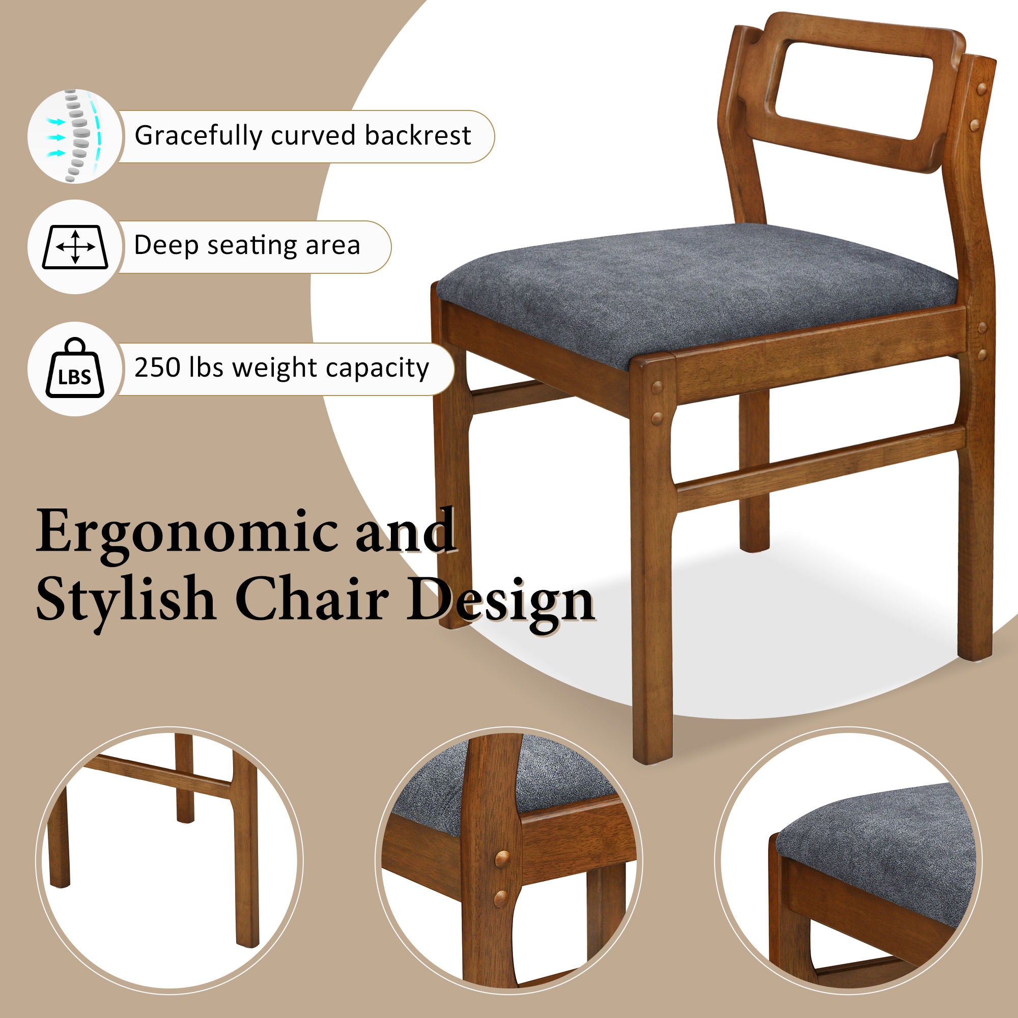 5 Piece Extendable Wood Square Dining Table Set With 2 Drop Leaves