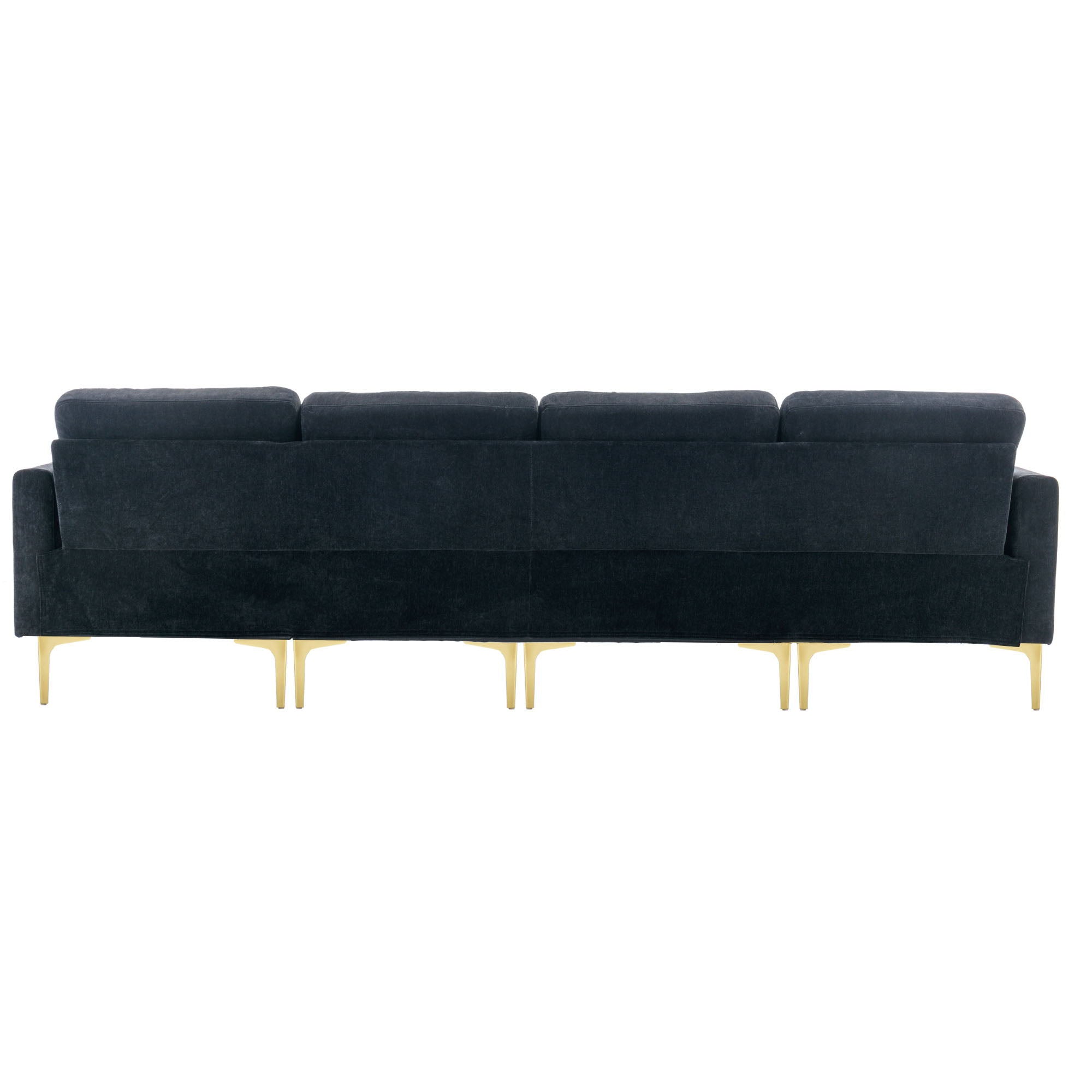 Modern L - Shape Convertible Sectional Sofa With Movable Ottoman