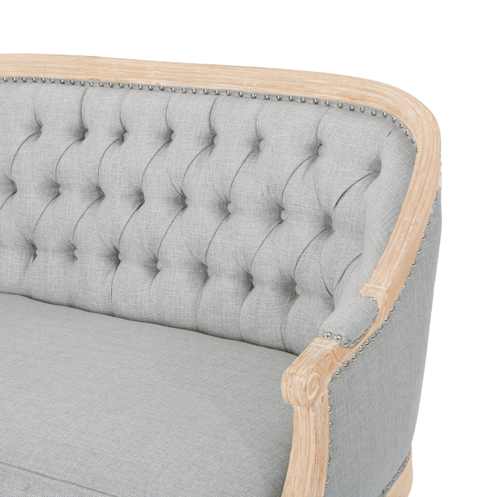 French Country Chesterfield Style Tufted Loveseat