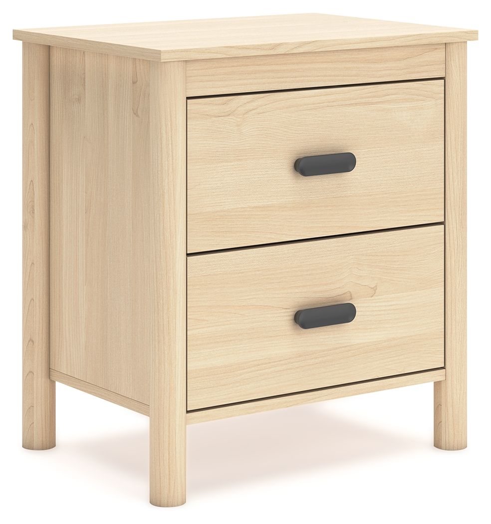 Signature Design by Ashley® Cabinella - Tan - Two Drawer Night Stand | Meri Furniture