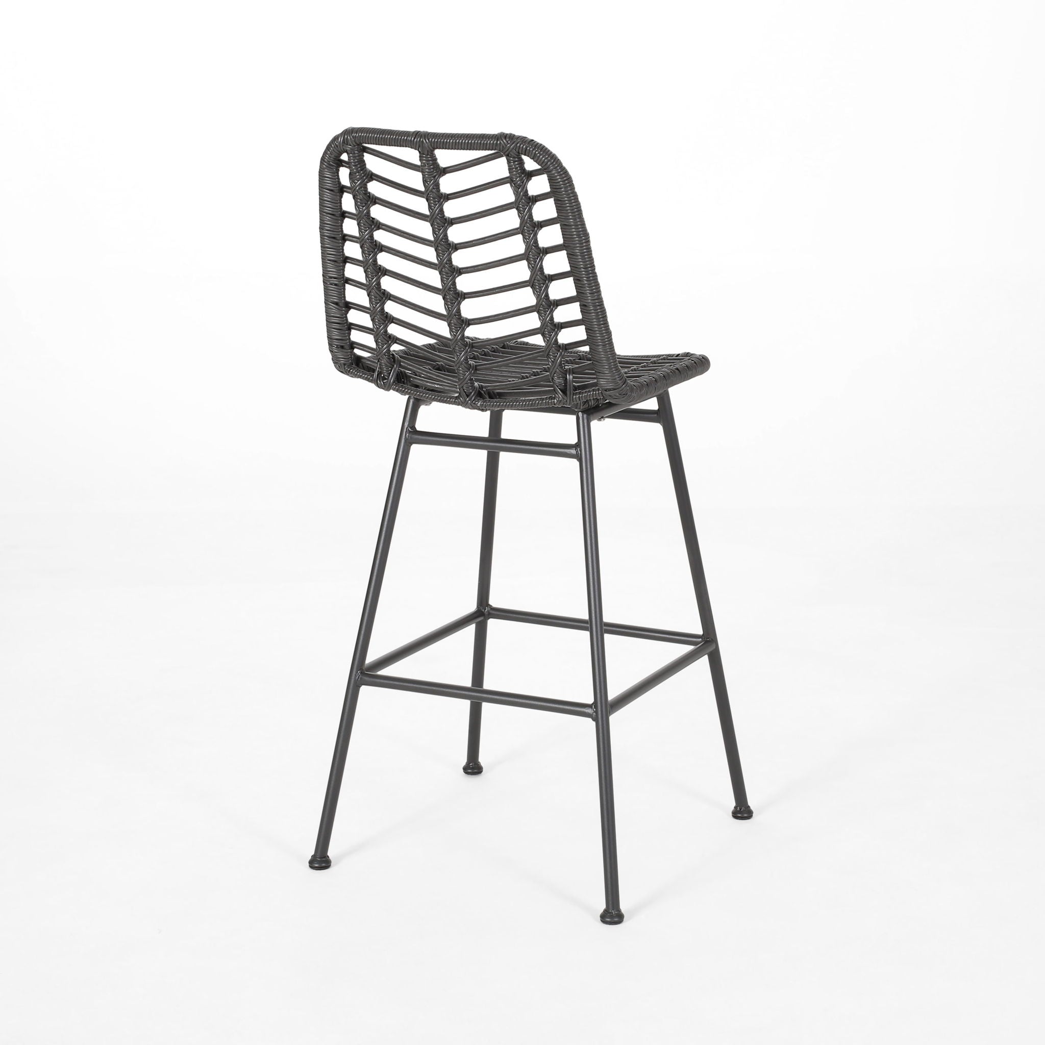 Sawtelle - Outdoor Wicker Barstools (Set of 2)