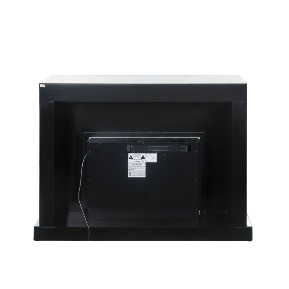 ACME Noralie - Fireplace - Mirrored - Wood - 35" | Meri Furniture