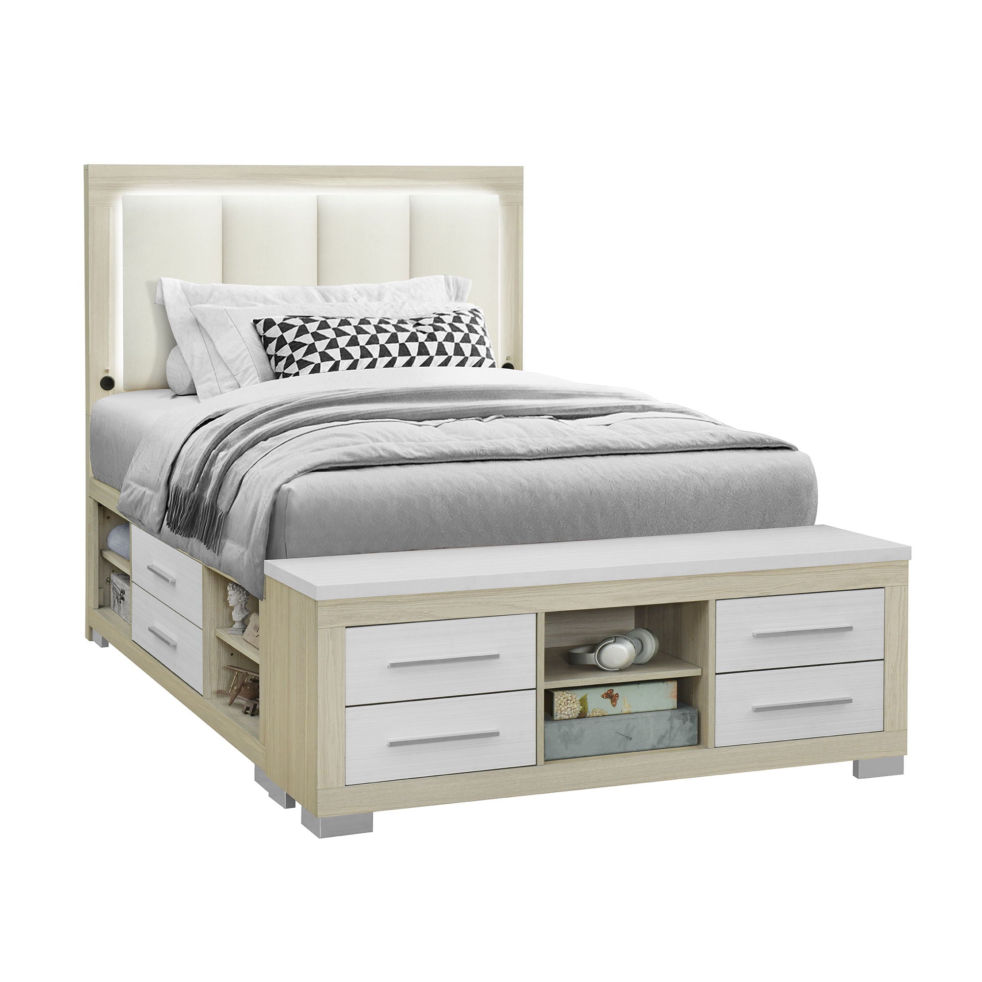Emilia - Bed With Storage And LED Lighting