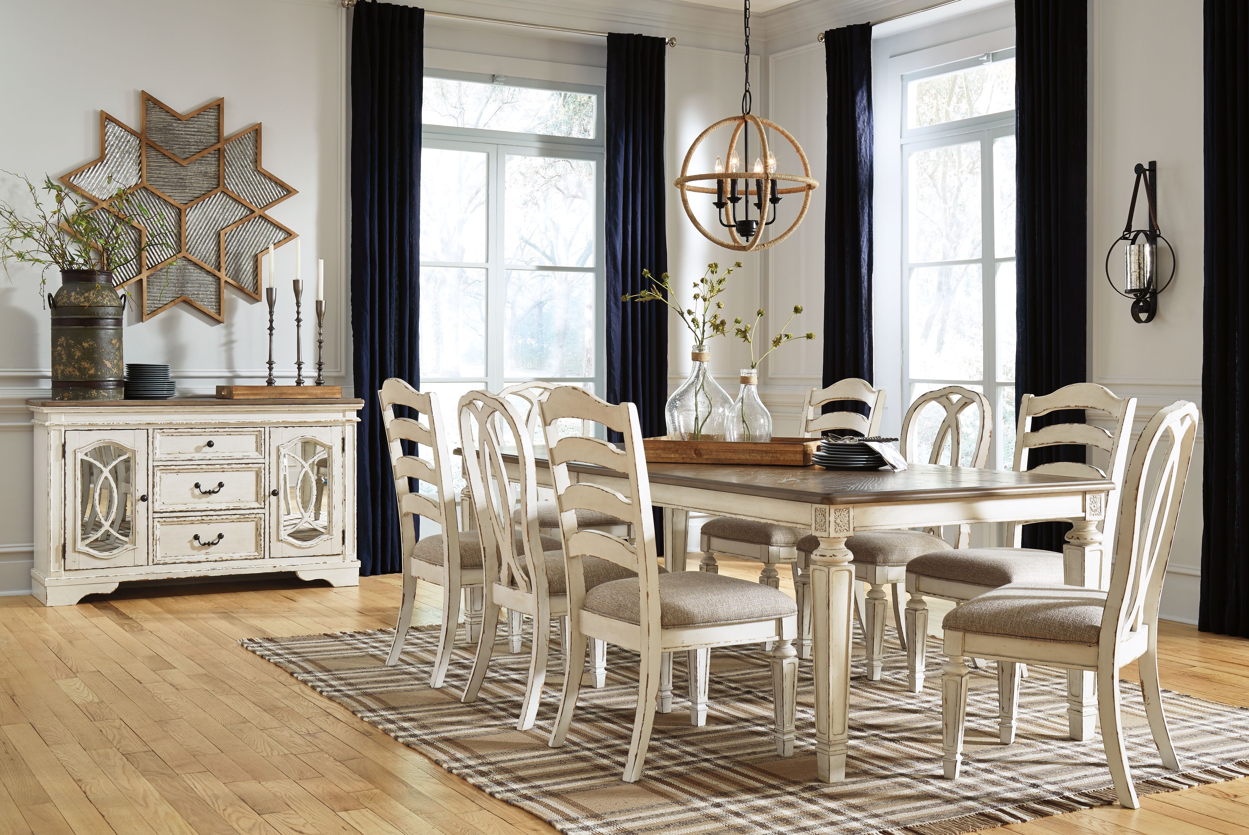 Signature Design by Ashley® Realyn - Rectangular Dining Table Set | Meri Furniture