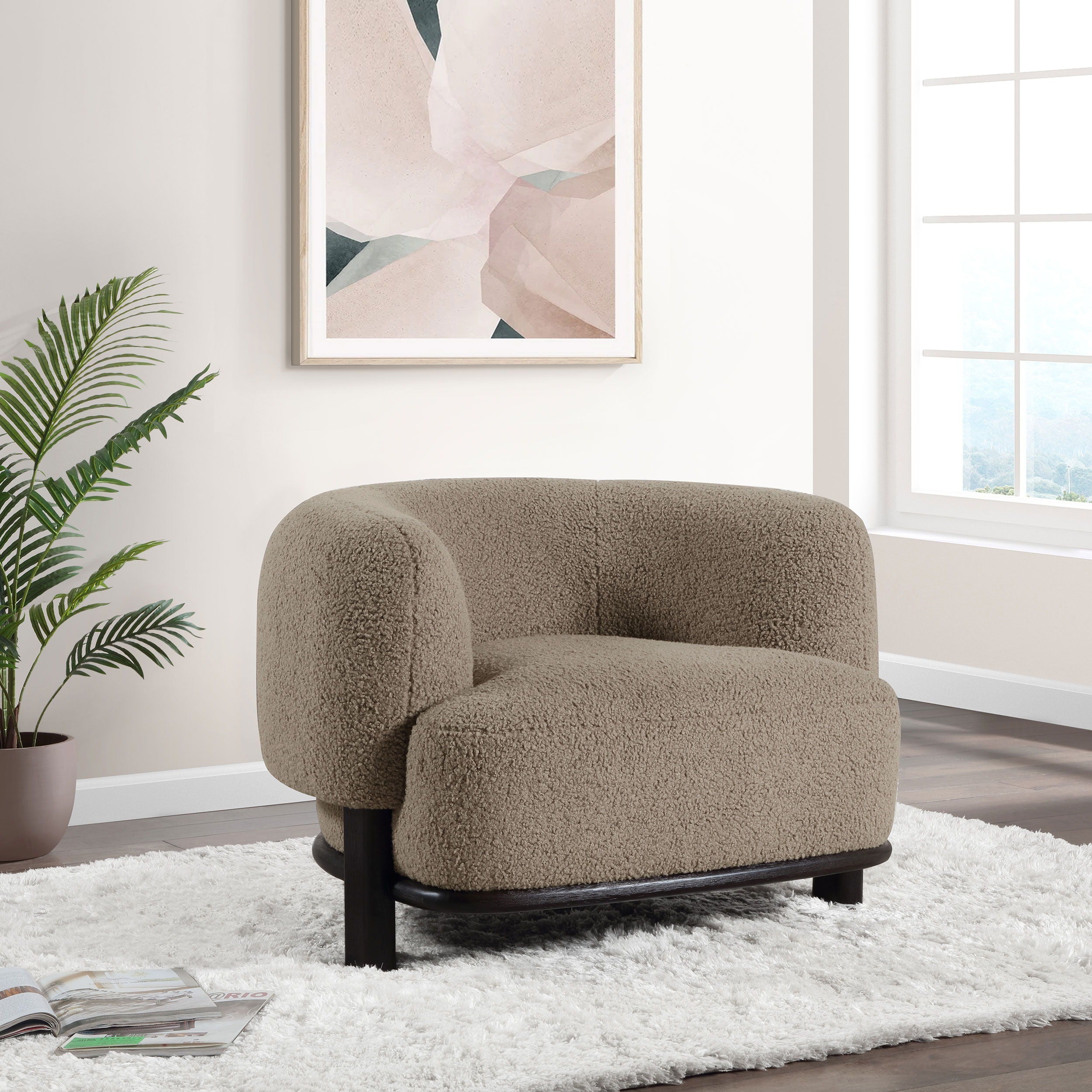 Coaster Fine Furniture Lawler - Upholstered Barrel Back Accent Chair | Meri Furniture