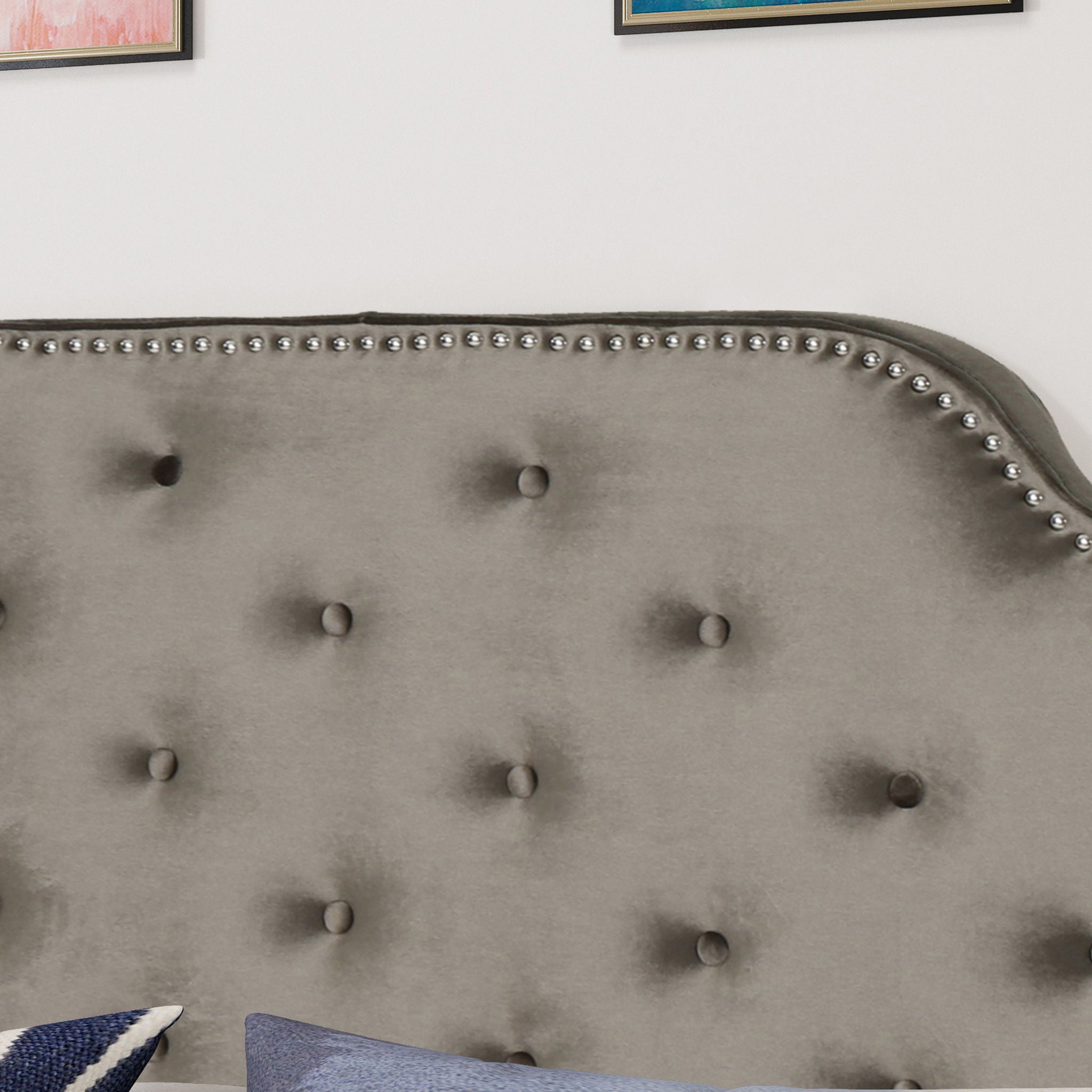 Luella - Button Tufted Upholstered Headboard