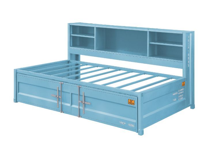 ACME •Includes Slat System and Trundle•Storage Headboard•Mattress is Not Included•Daybed: 9 Slats, Trundle: 19 Slats•Recommended Mattress Thickness: 6" | Meri Furniture