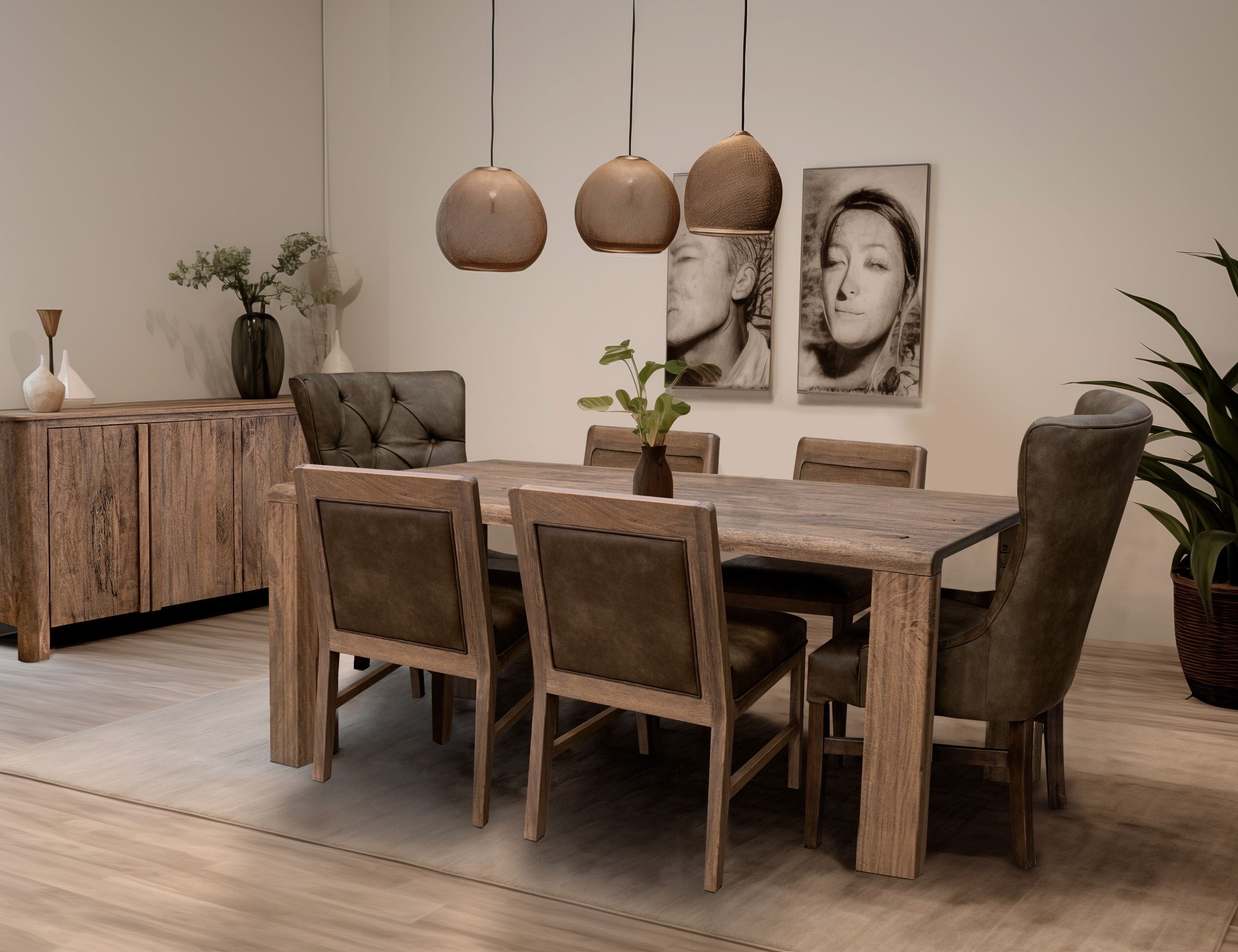 International Furniture Direct Xel-Ha - Table - Almond Brown | Meri Furniture