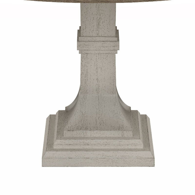 Tannen 59" Round White and Gray 5-Pc Dining Table Set