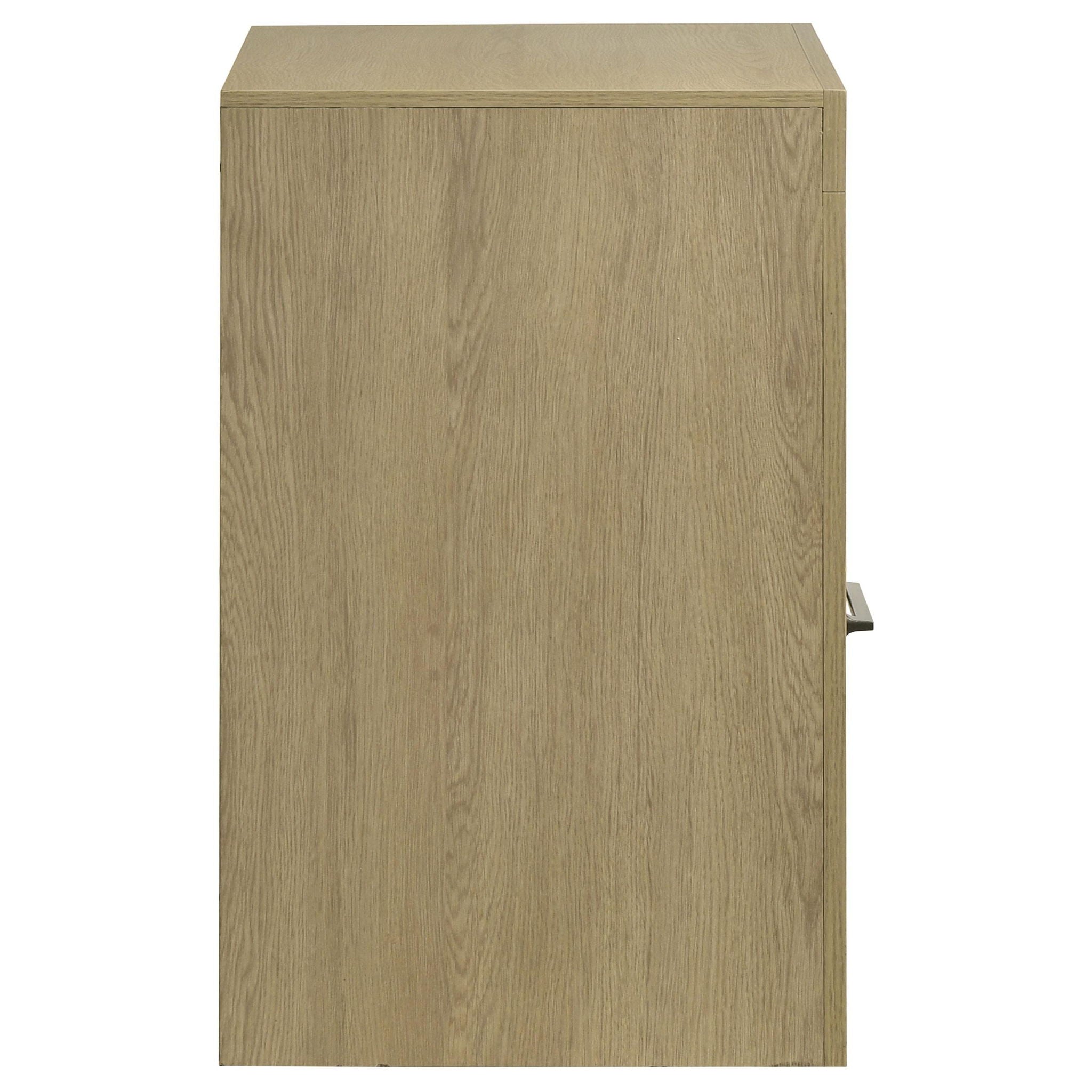 Hendricks 1-drawer Nightstand Bedside Table with Cubby Light Oak