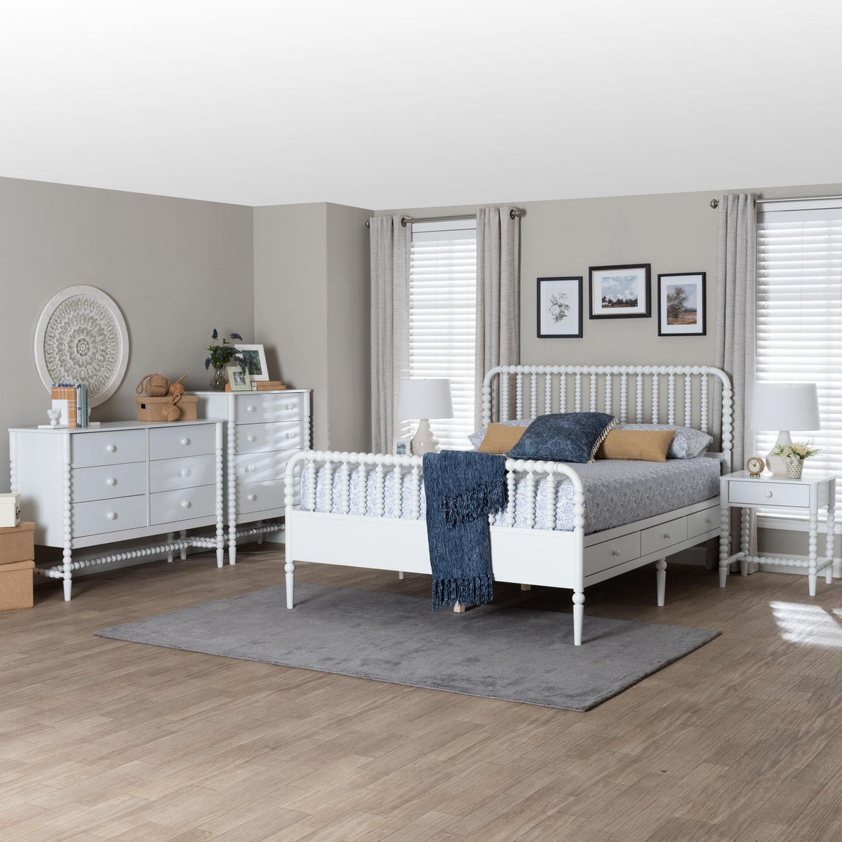 Lucera 5-Piece Bedroom Set, Queen, White