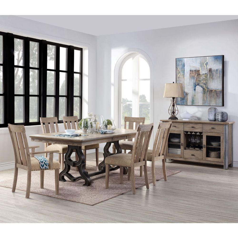 ACME Nathaniel - Dining Table - Maple | Meri Furniture