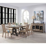 ACME Nathaniel - Dining Table - Maple | Meri Furniture