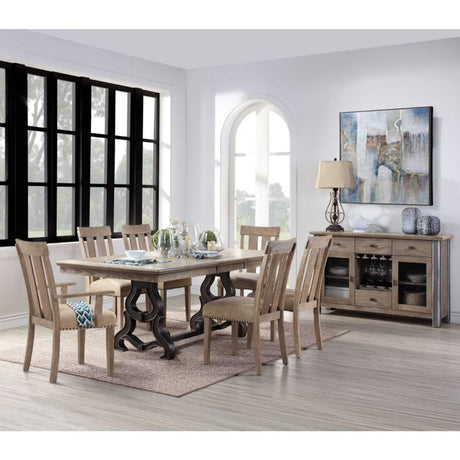 ACME Nathaniel - Dining Table - Maple | Meri Furniture