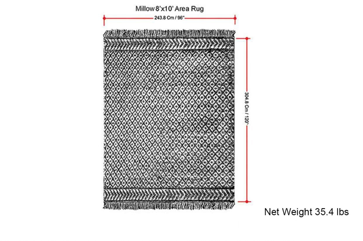 Millow - 8' X 10' Area Rug - Silver
