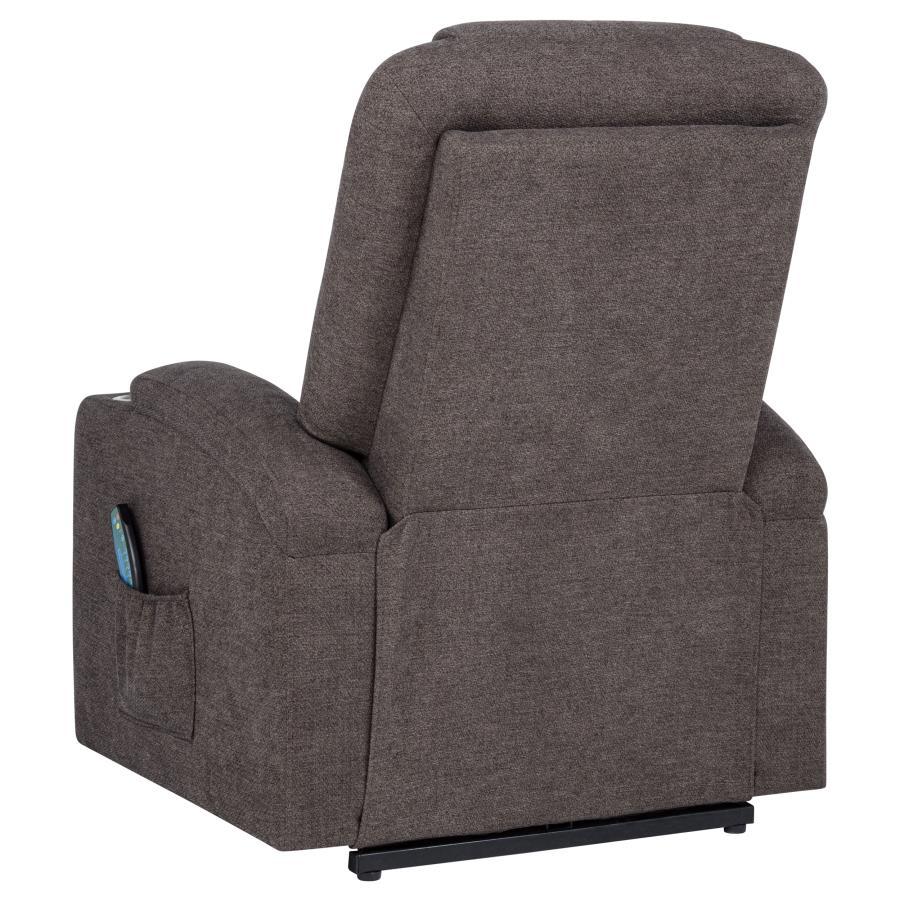 Louie - Chenille Upholstered Power Lift Massage Chair
