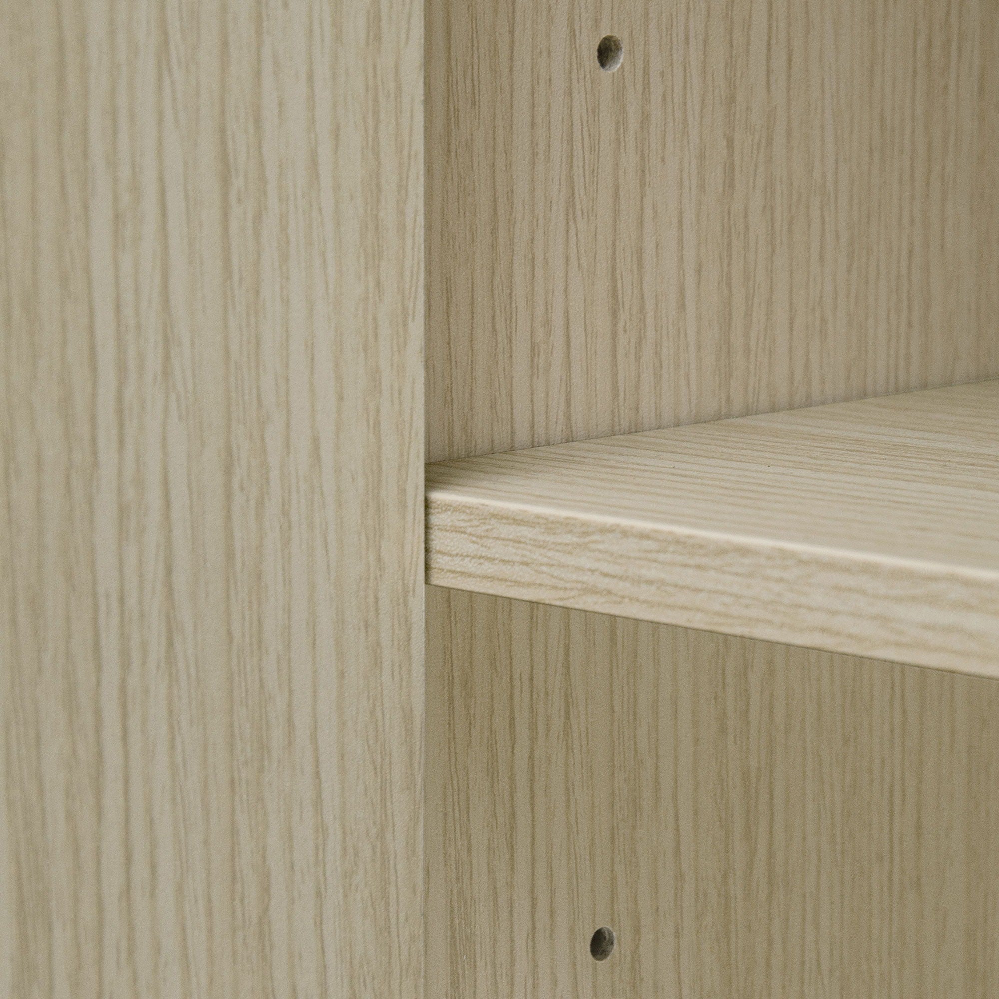 Modern 2 Door 3 Drawer Storage Cabinet, Buffet Cabinet With 2 Embossed Door For Living Room, Kitchen, Entryway - Natural