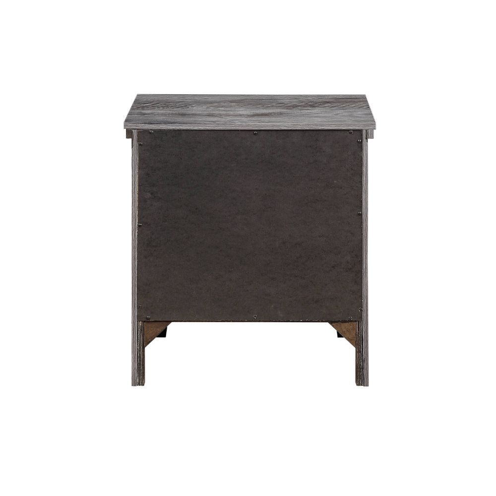 ACME Vidalia - Nightstand - Rustic Gray Oak | Meri Furniture