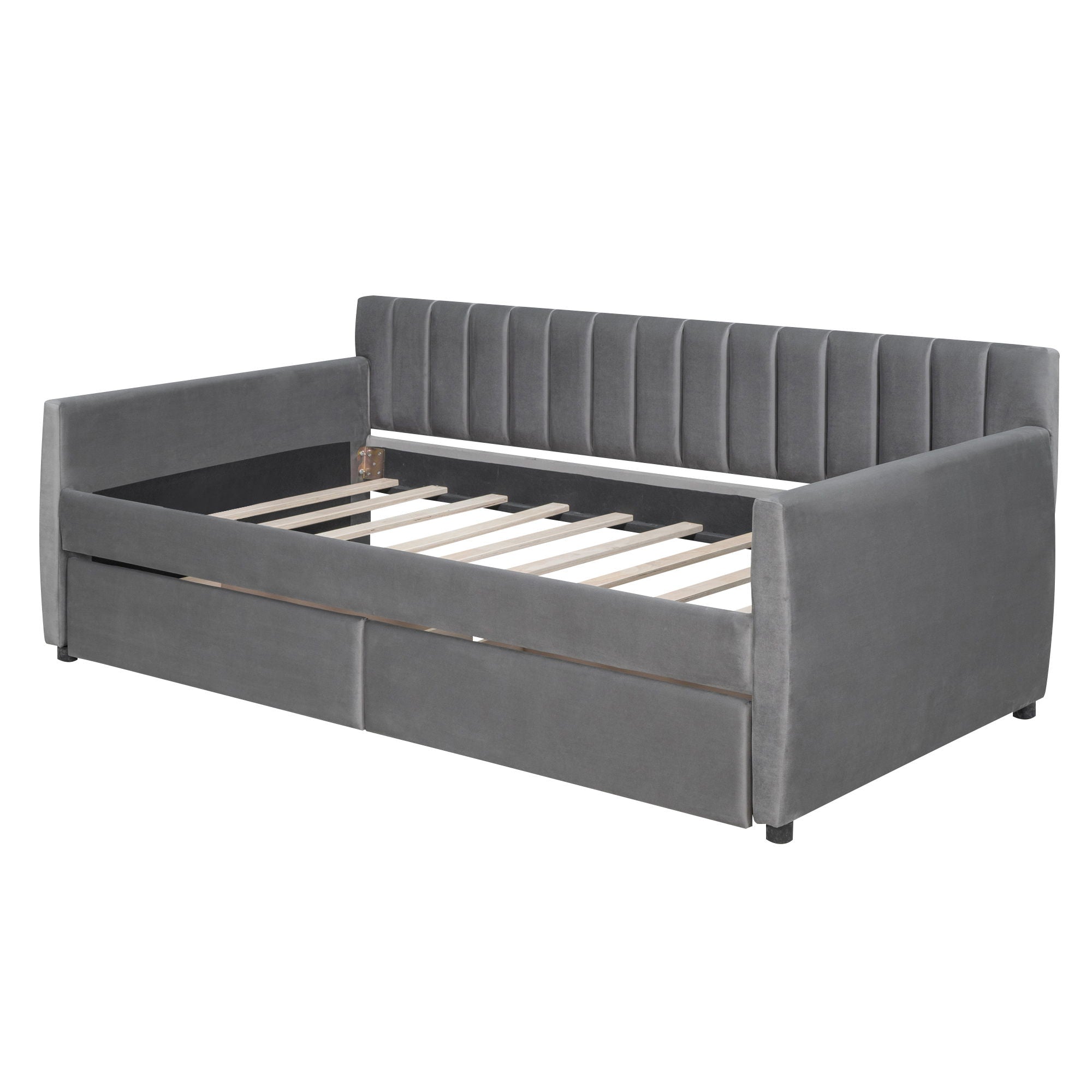Upholstered Daybed With Slat Support