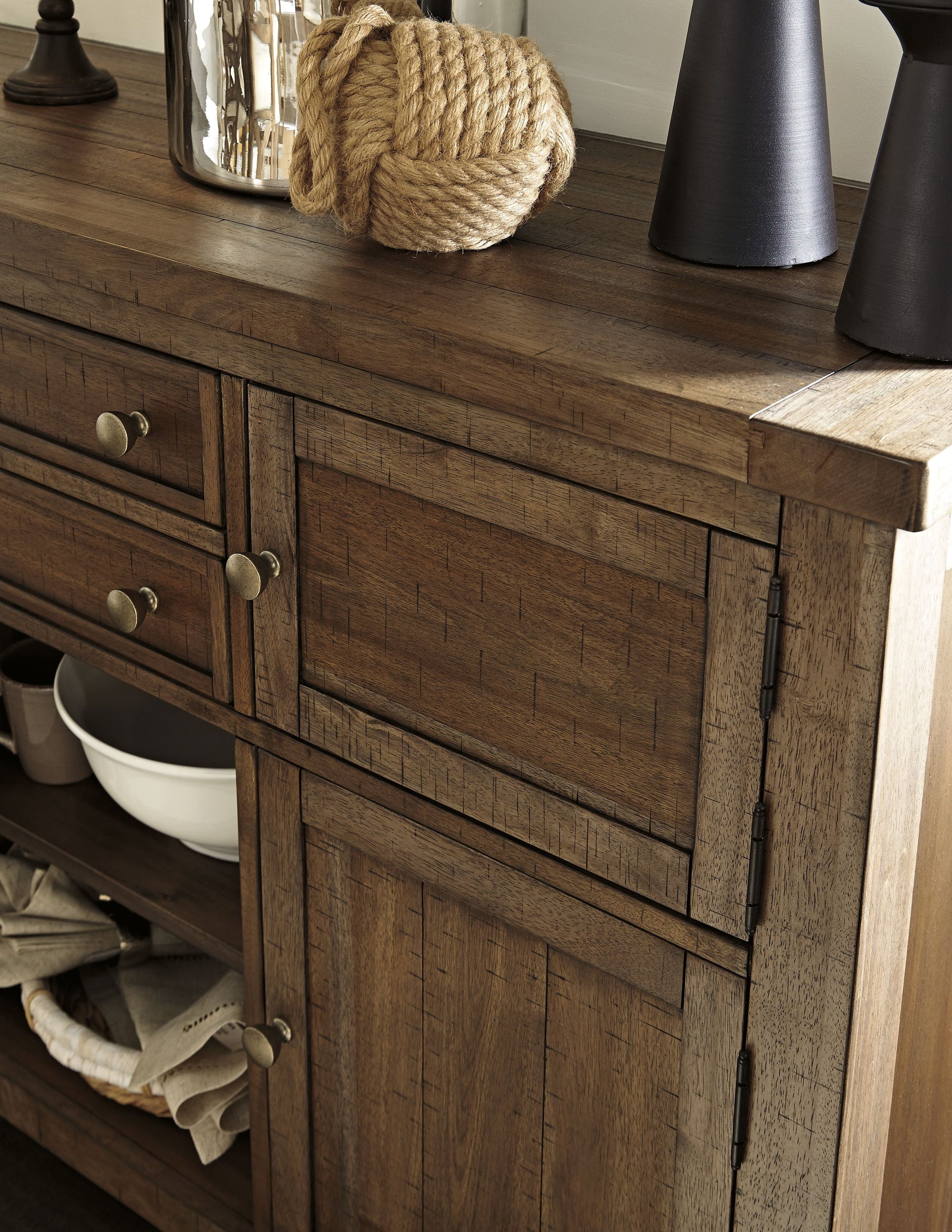 Ashley Furniture Moriville - Grayish Brown - Dining Room Server | Meri Furniture