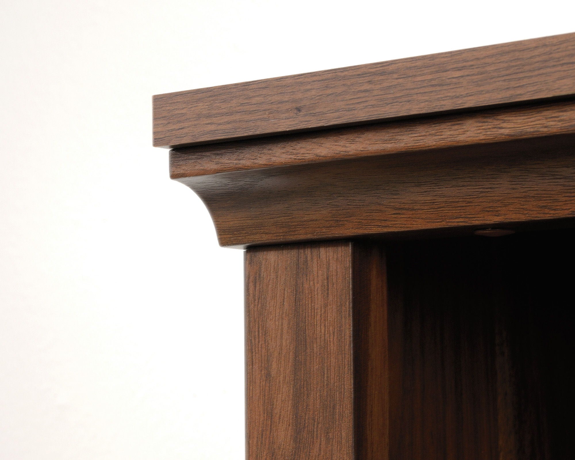 Transitional 3-Shelf Bookcase with Doors
