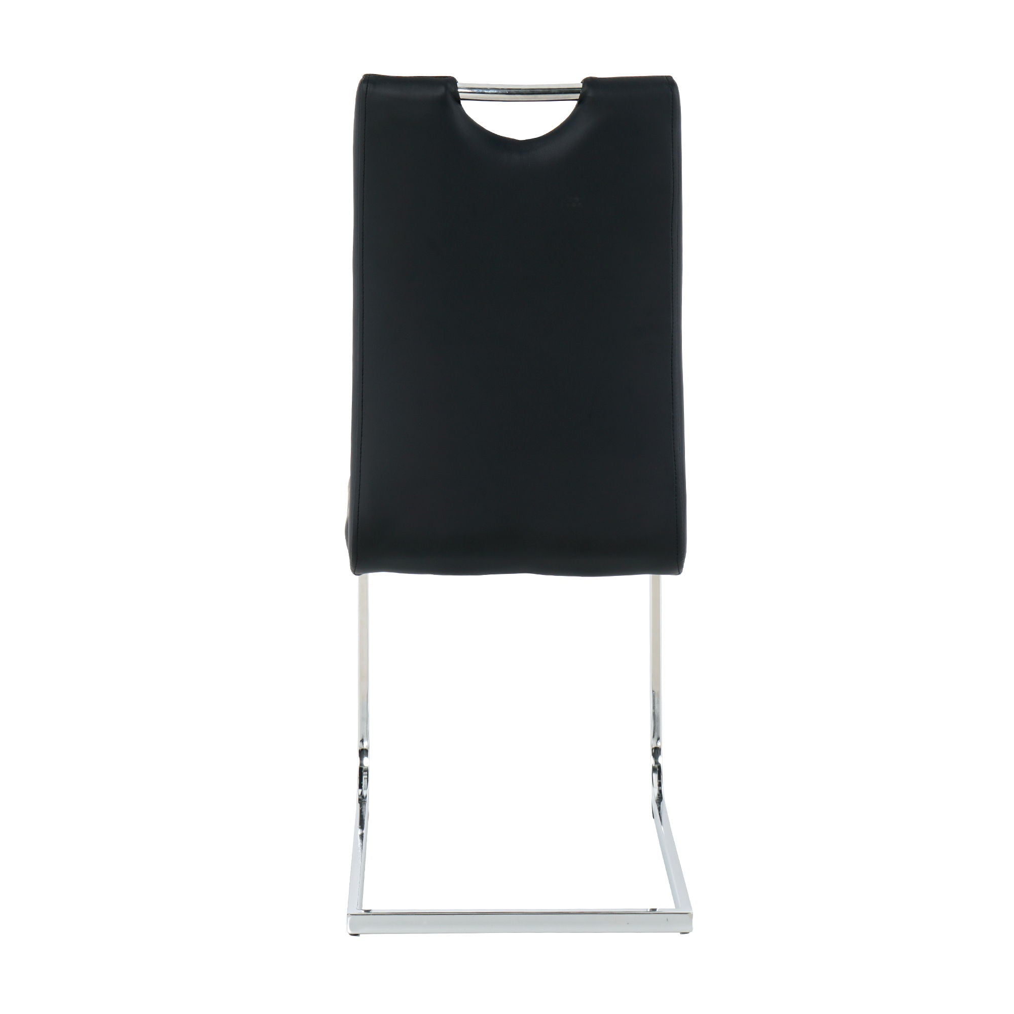 Modern Dining Chairs With Padded Seat And Metal Legs