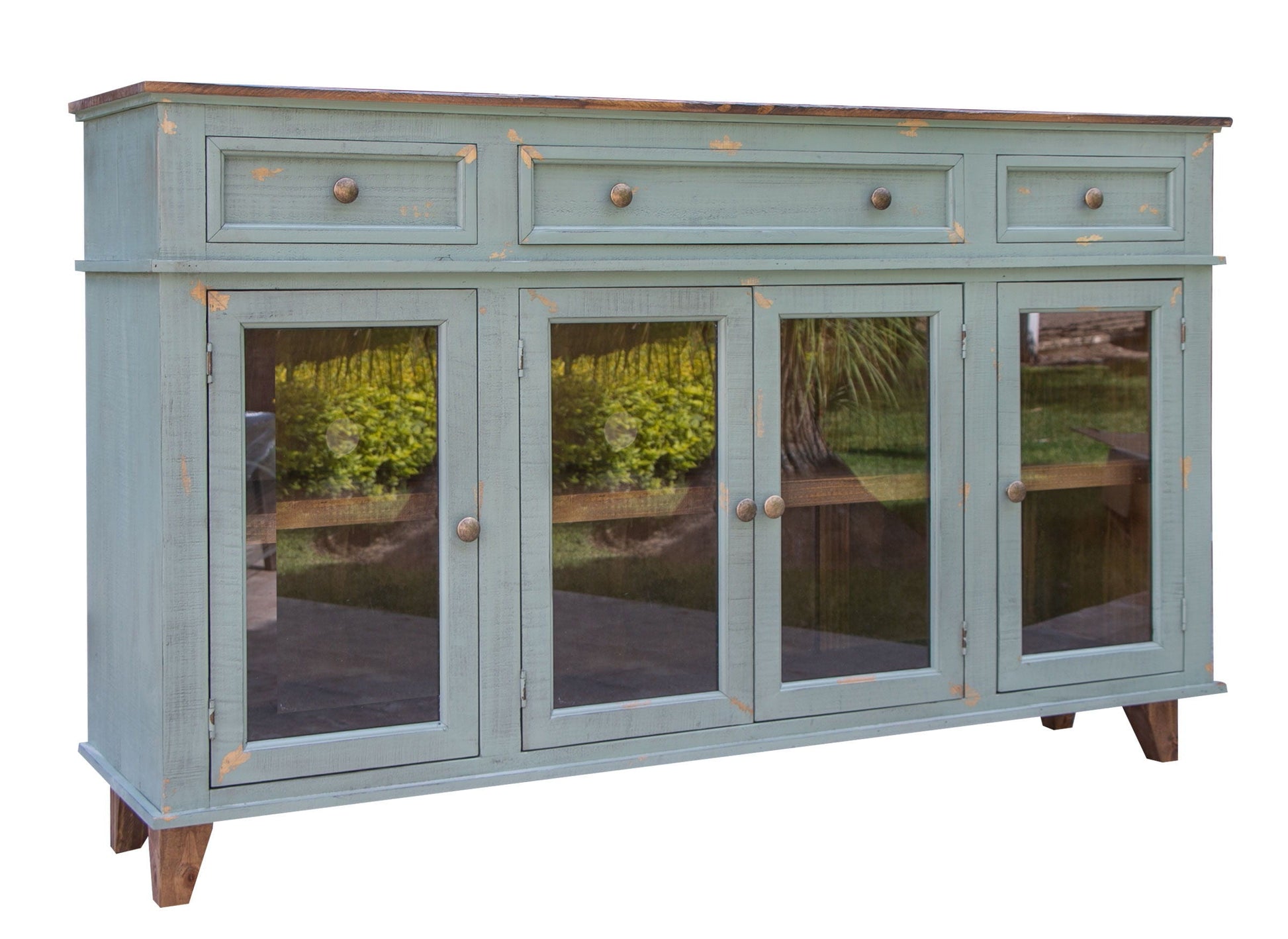 International Furniture Direct Toscana - Console / TV Stand / Buffet - Sage Green | Meri Furniture