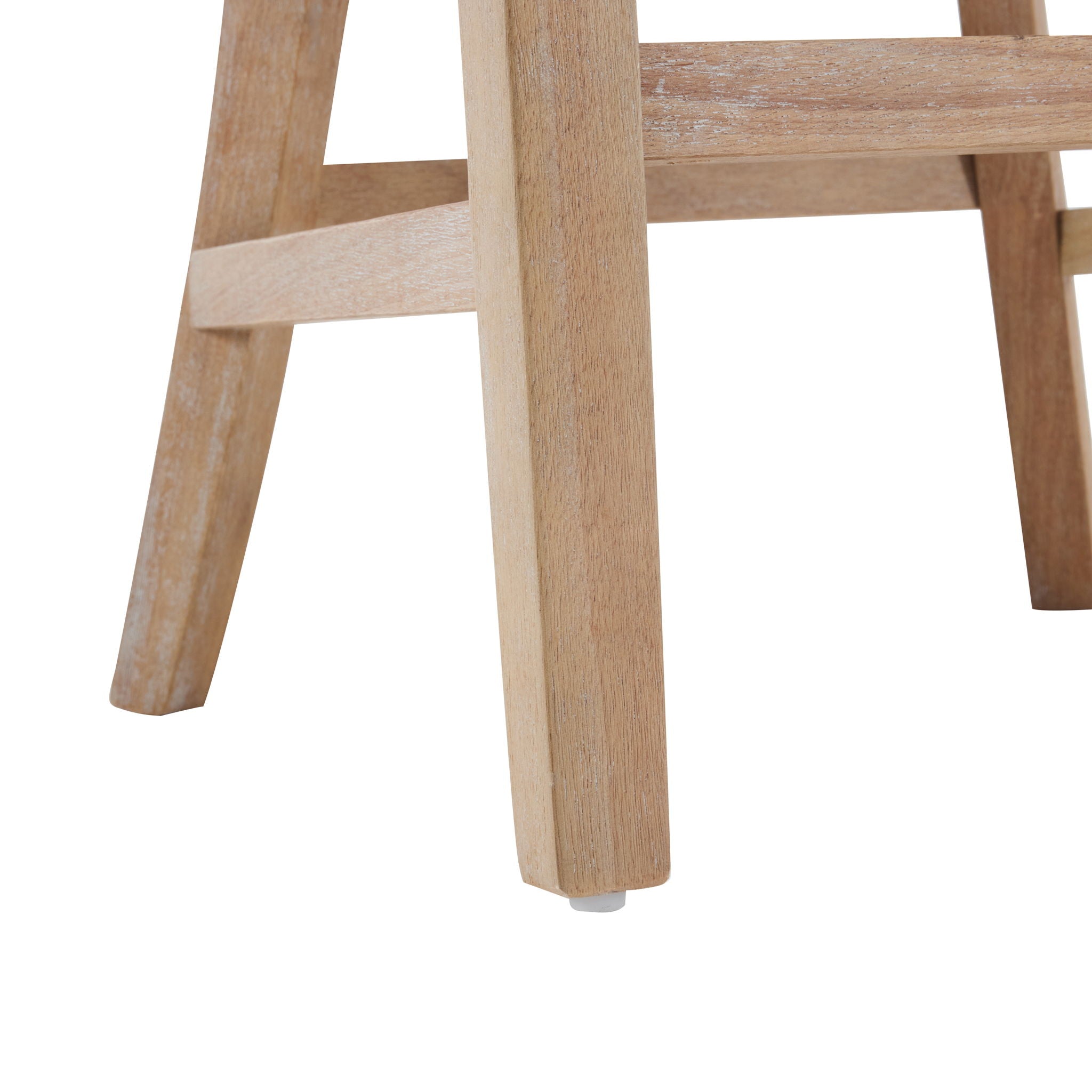 Upholstered Counter Height Bar Stools With Solid Rubber Wood Frame (Set of 2)