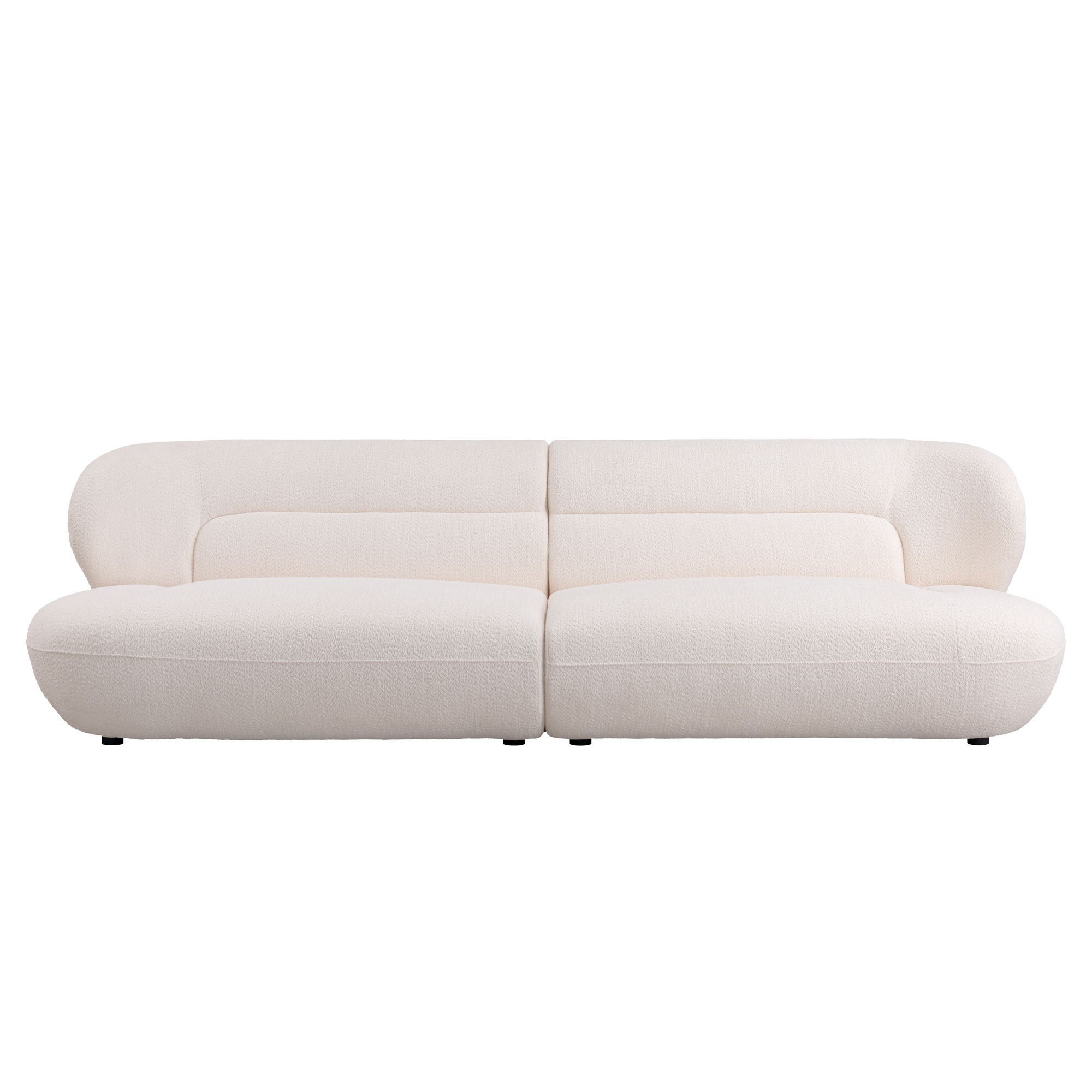 Modern Fashion Yp40116W Circular Curve Design Sofa, 4 Seater For Office & Bedroom - White
