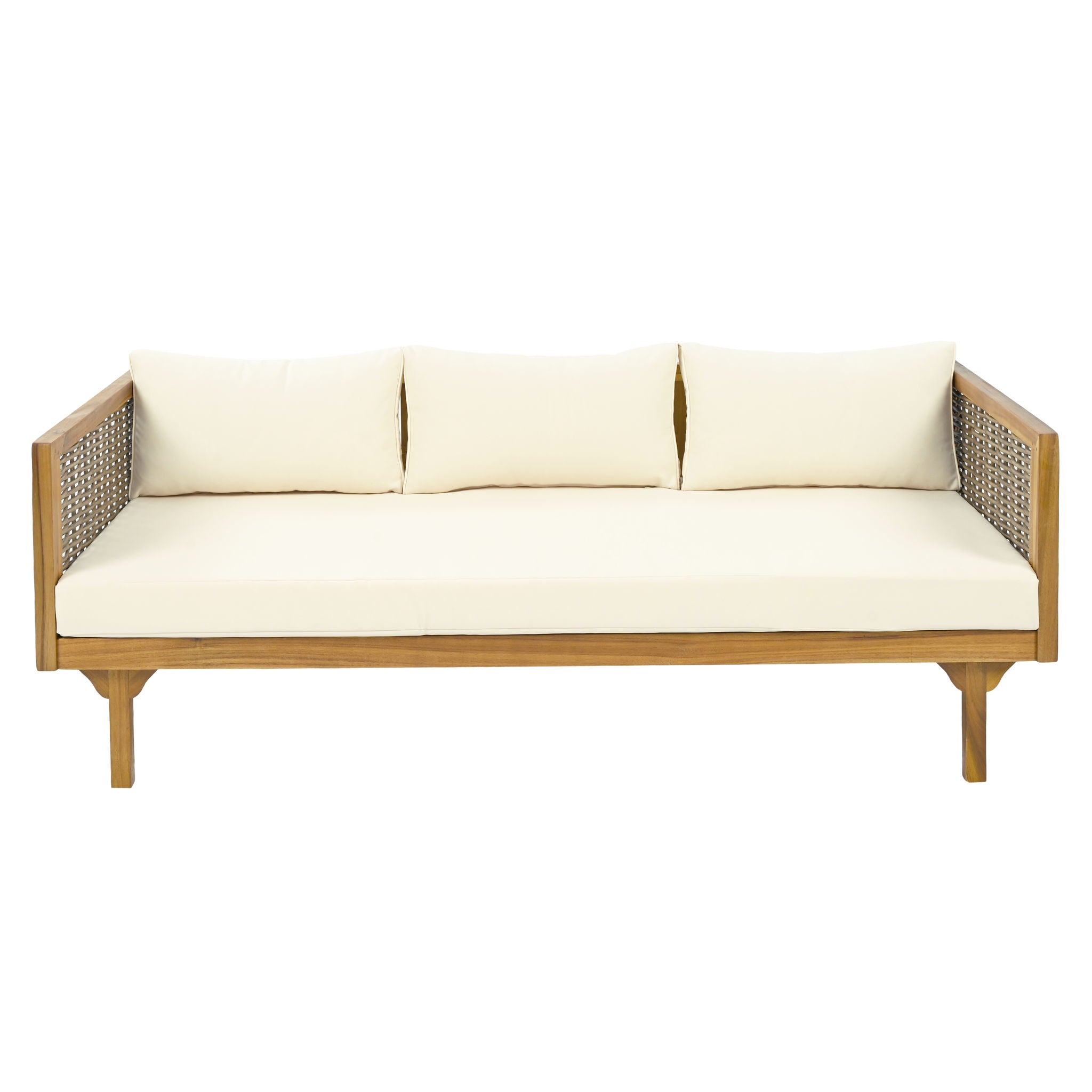 Claremont - 3 Seater Daybed Teak Acacia Wood Water Resistant Cushions