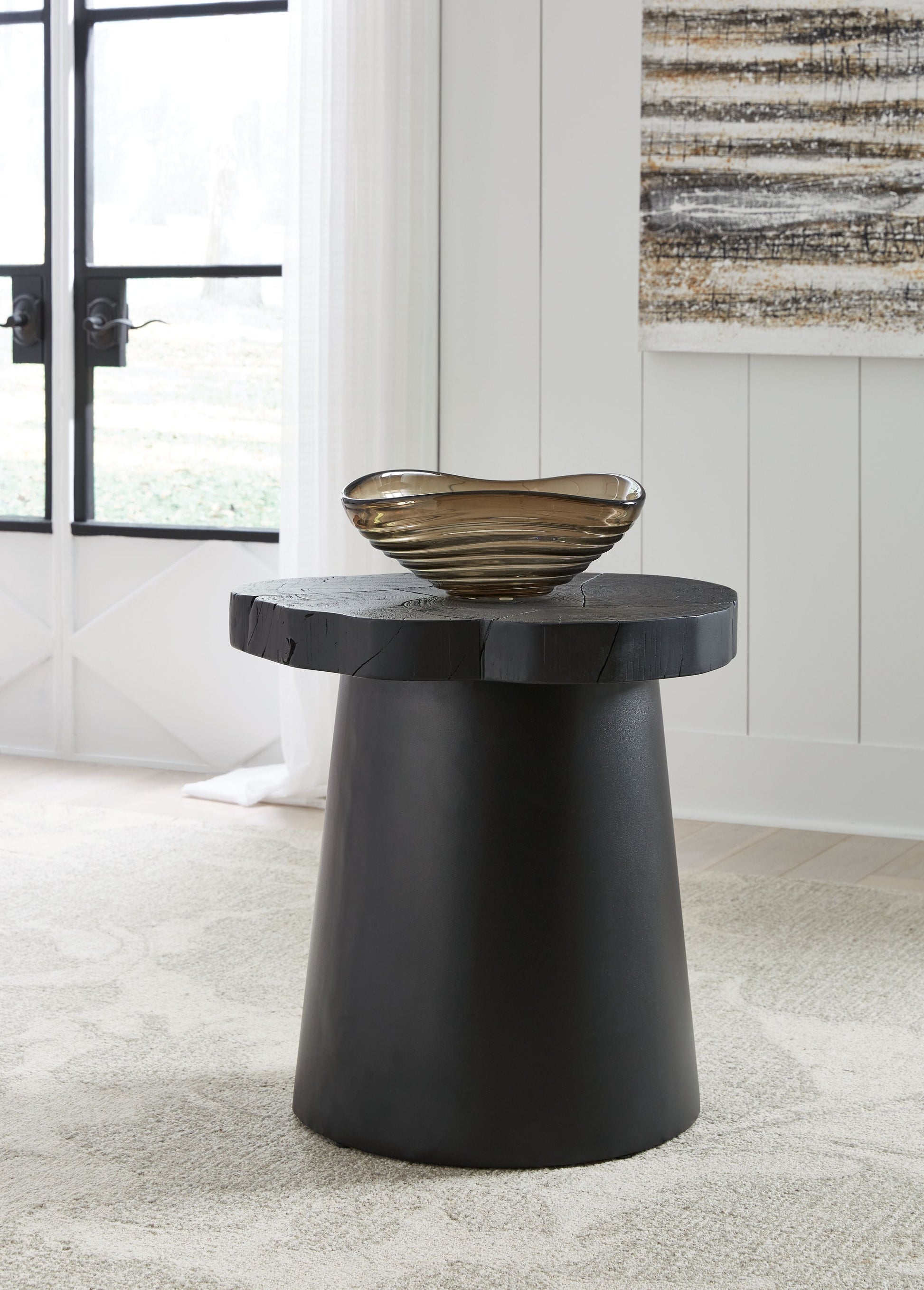 Signature Design by Ashley® Wimbell - Black - Round End Table | Meri Furniture