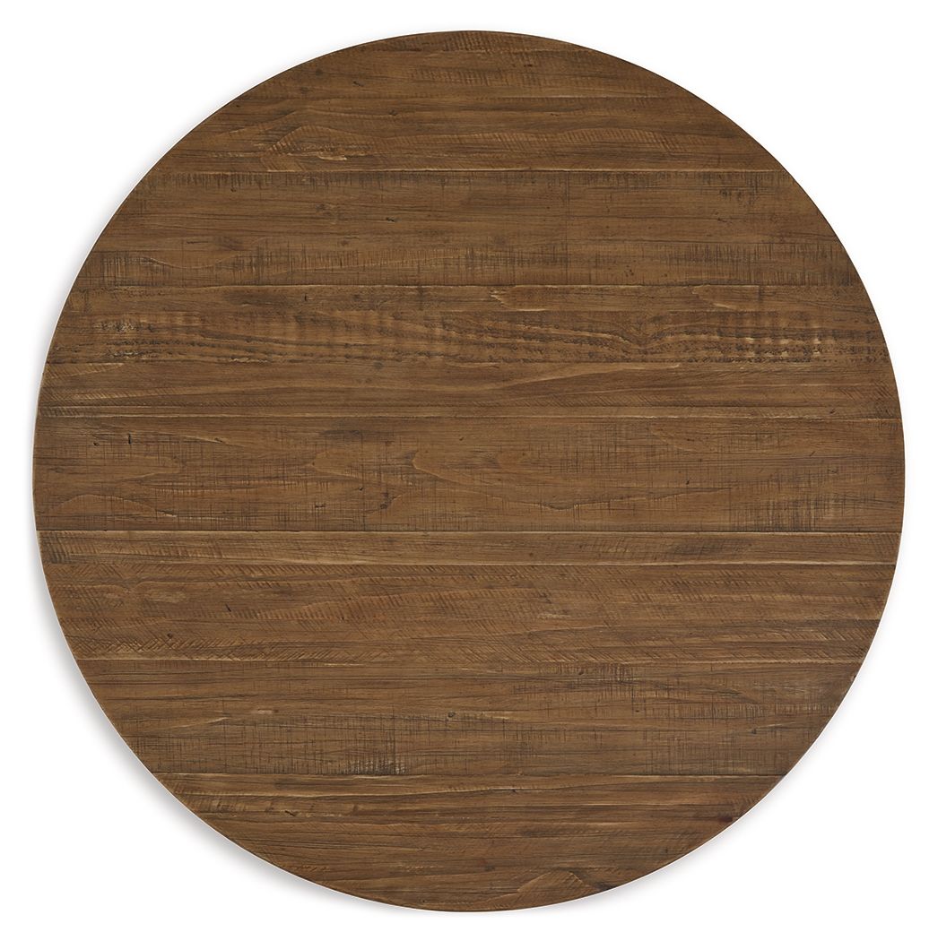 Signature Design by Ashley® Mackifeld - Warm Brown - Round Cocktail Table | Meri Furniture
