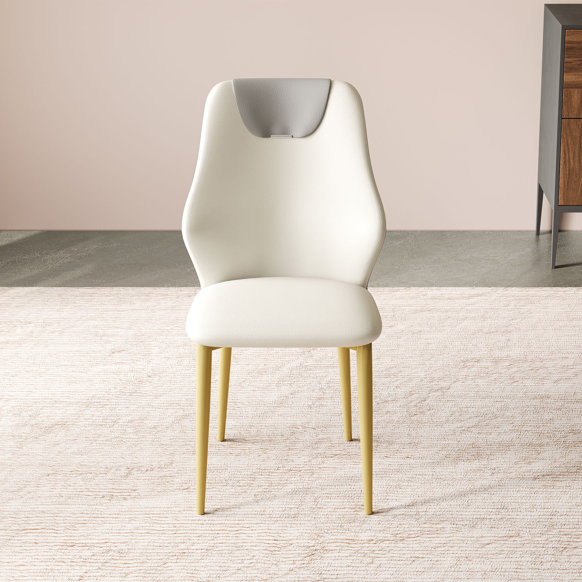 Dining Chairs (Set of 2) - Beige / Gray