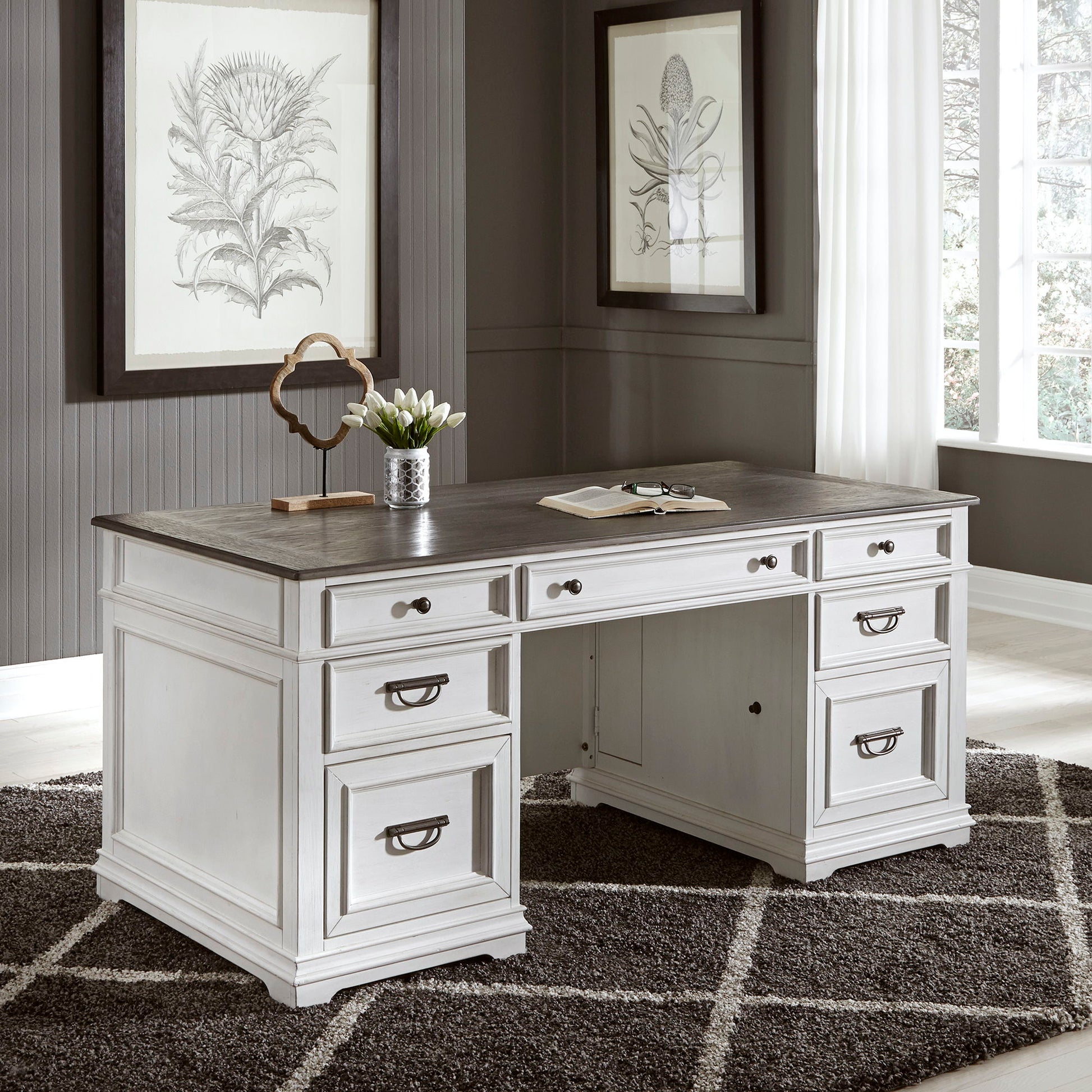 Liberty Furniture Allyson Park - Desk - White | Meri Furniture