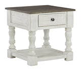 Havalance - White / Gray - Square End Table