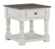 Signature Design by Ashley® Havalance - White / Gray - Square End Table | Meri Furniture