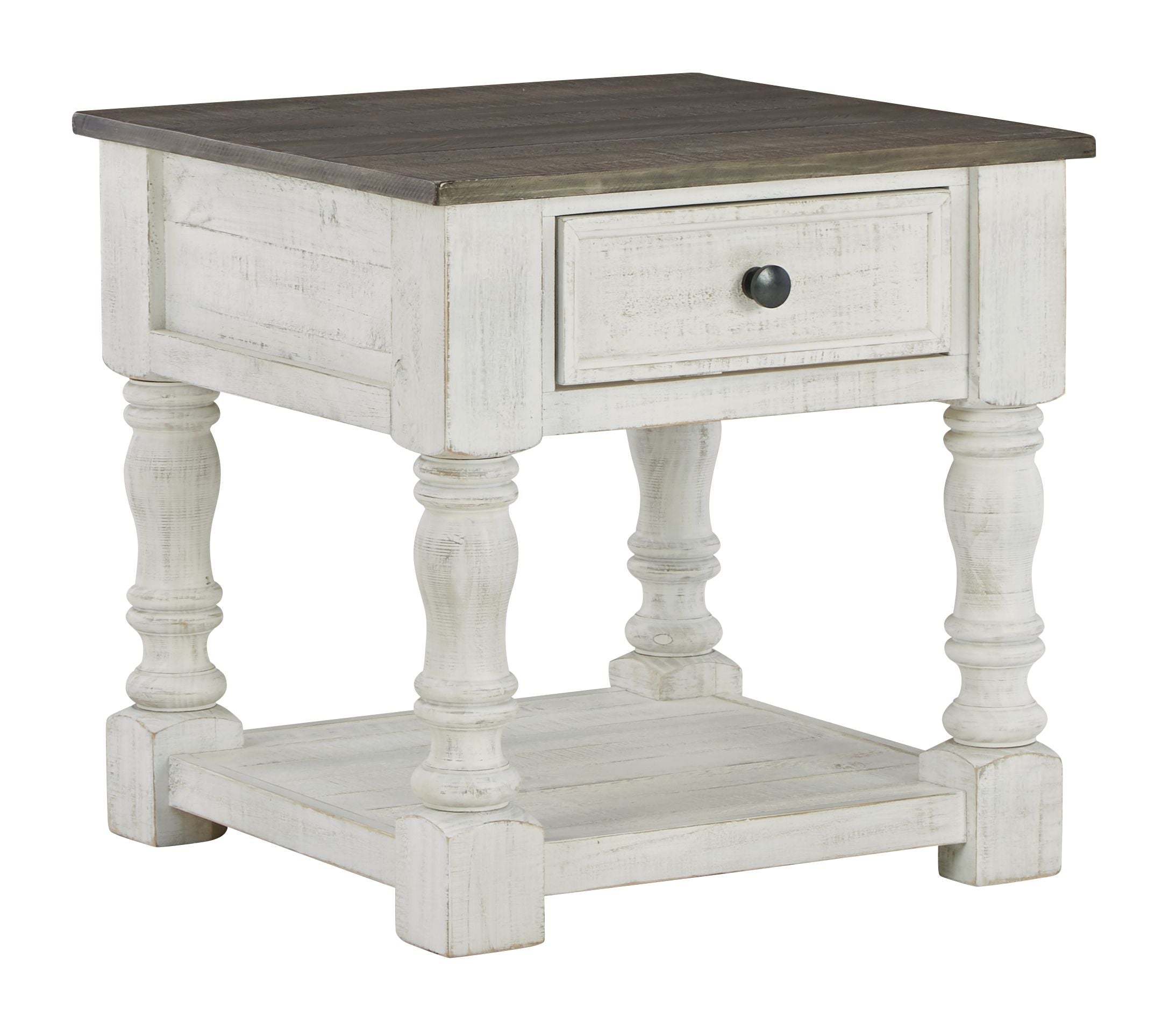 Signature Design by Ashley® Havalance - White / Gray - Square End Table | Meri Furniture