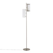 Rhonda - Contemporary / Glam Floor Lamp - Nickel / White