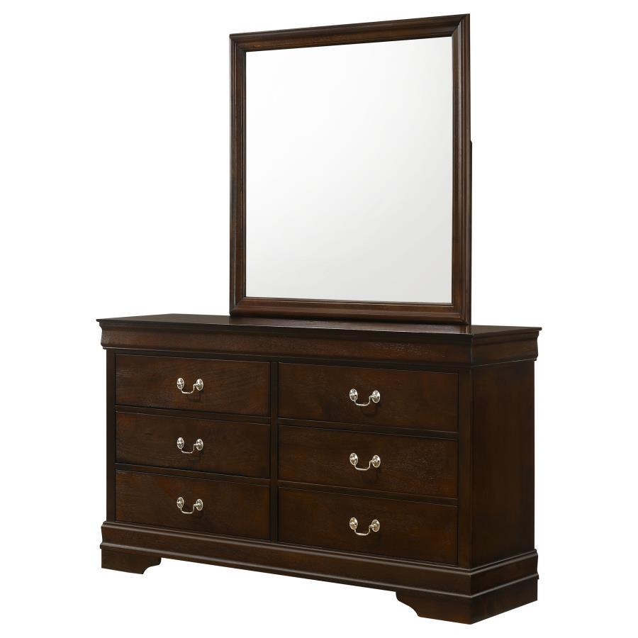 Coaster Fine Furniture Louis Philippe - 6-drawer Dresser With Mirror | Meri Furniture
