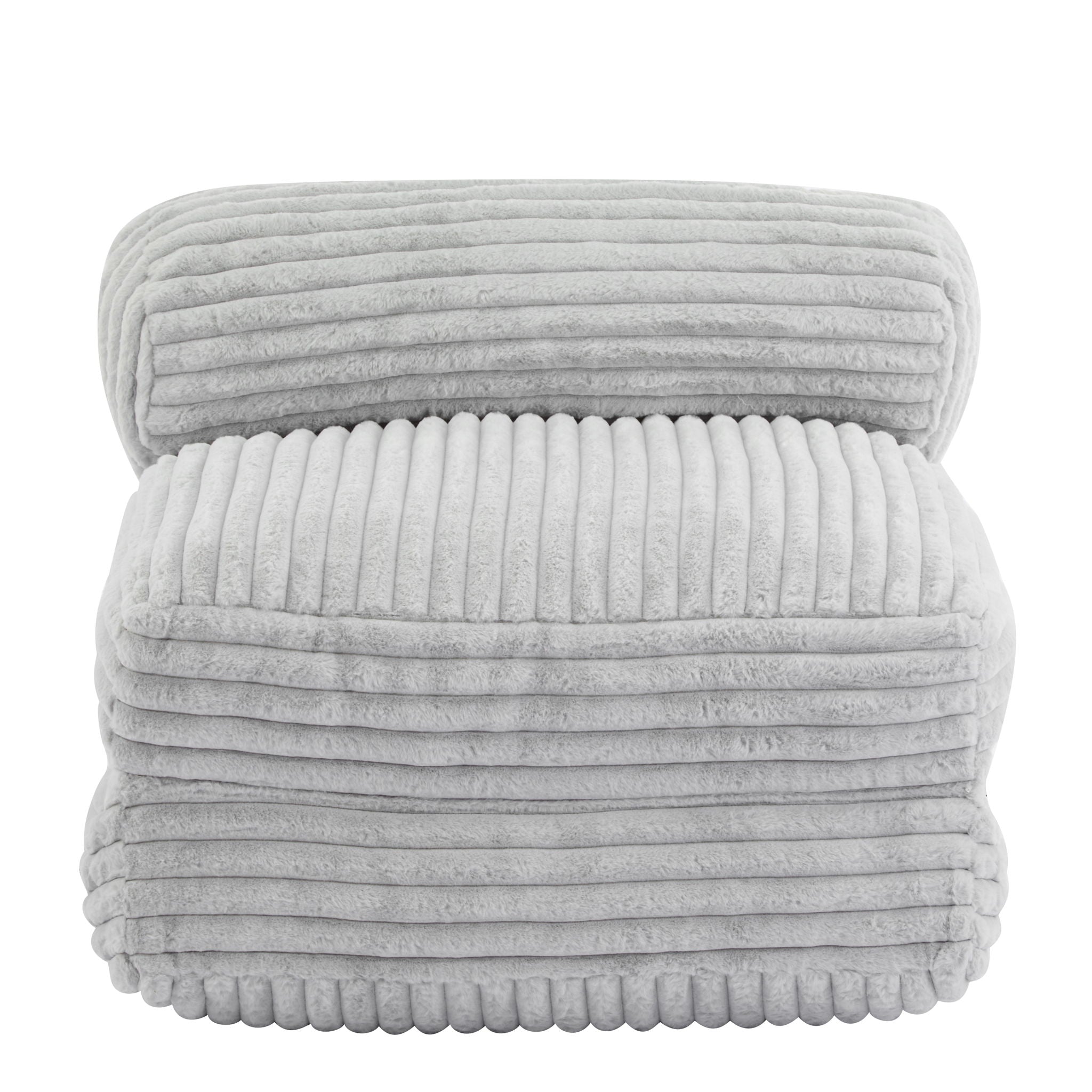 Latina - Indoor Foldbable Bean Bag Lounge Chair - Light Gray