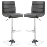 Bianca - Square Upholstered Adjustable Bar Stools (Set of 2)