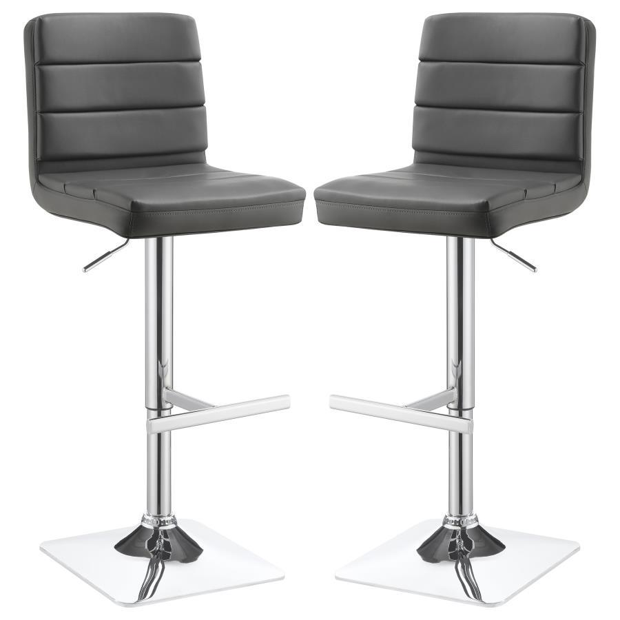 Coaster Fine Furniture Bianca - Square Upholstered Adjustable Bar Stools (Set of 2) | Meri Furniture