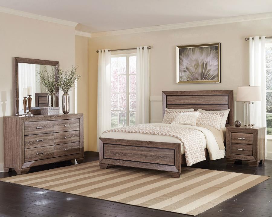 Coaster Fine Furniture Kauffman - Transitional High Headboard Panel Bed Bedroom Set | Meri Furniture