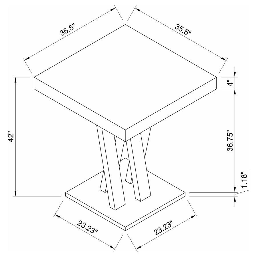 Coaster Fine Furniture Freda - Square Height Dining Table | Meri Furniture