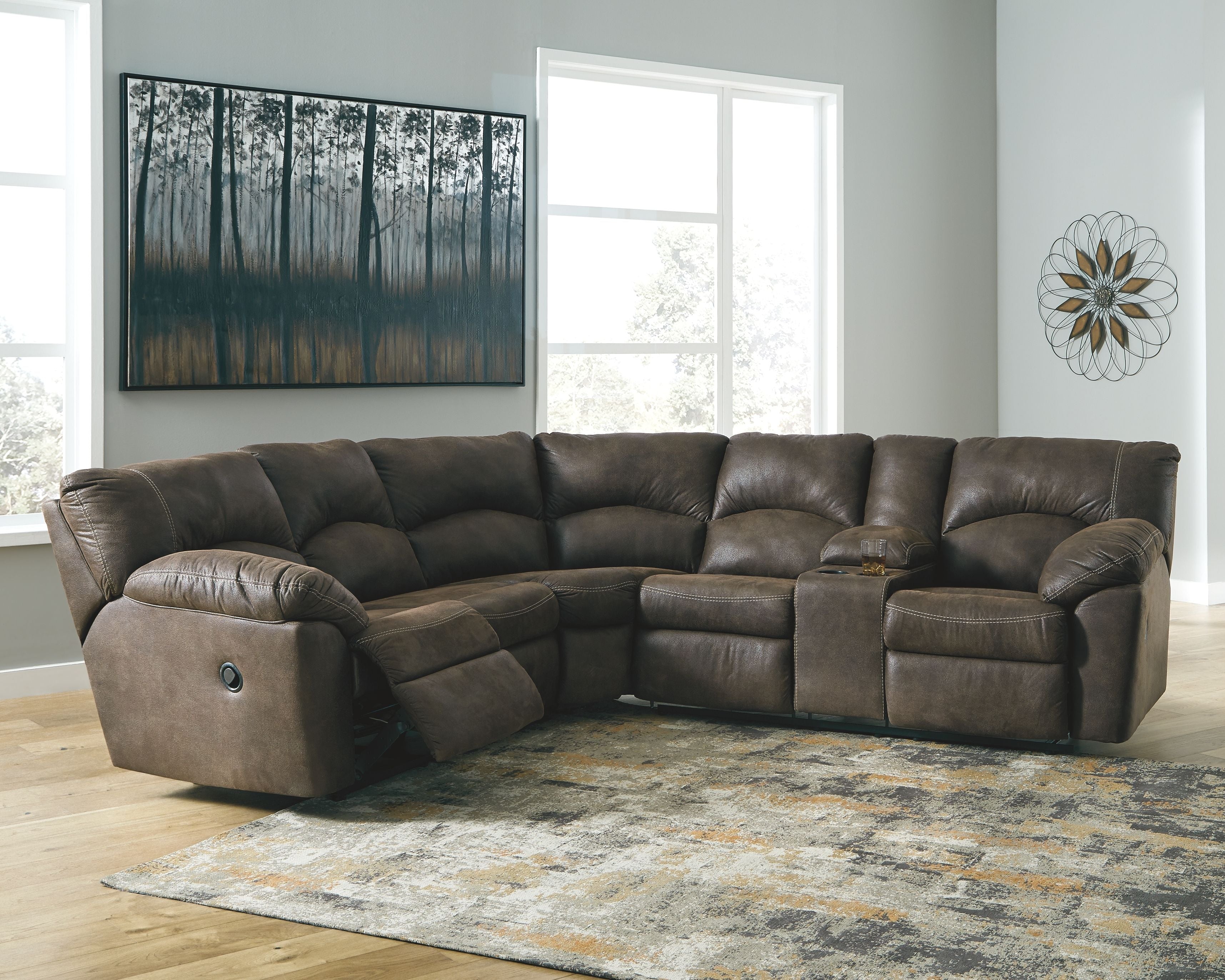 Signature Design by Ashley® Tambo - Reclining Sectional | Meri Furniture