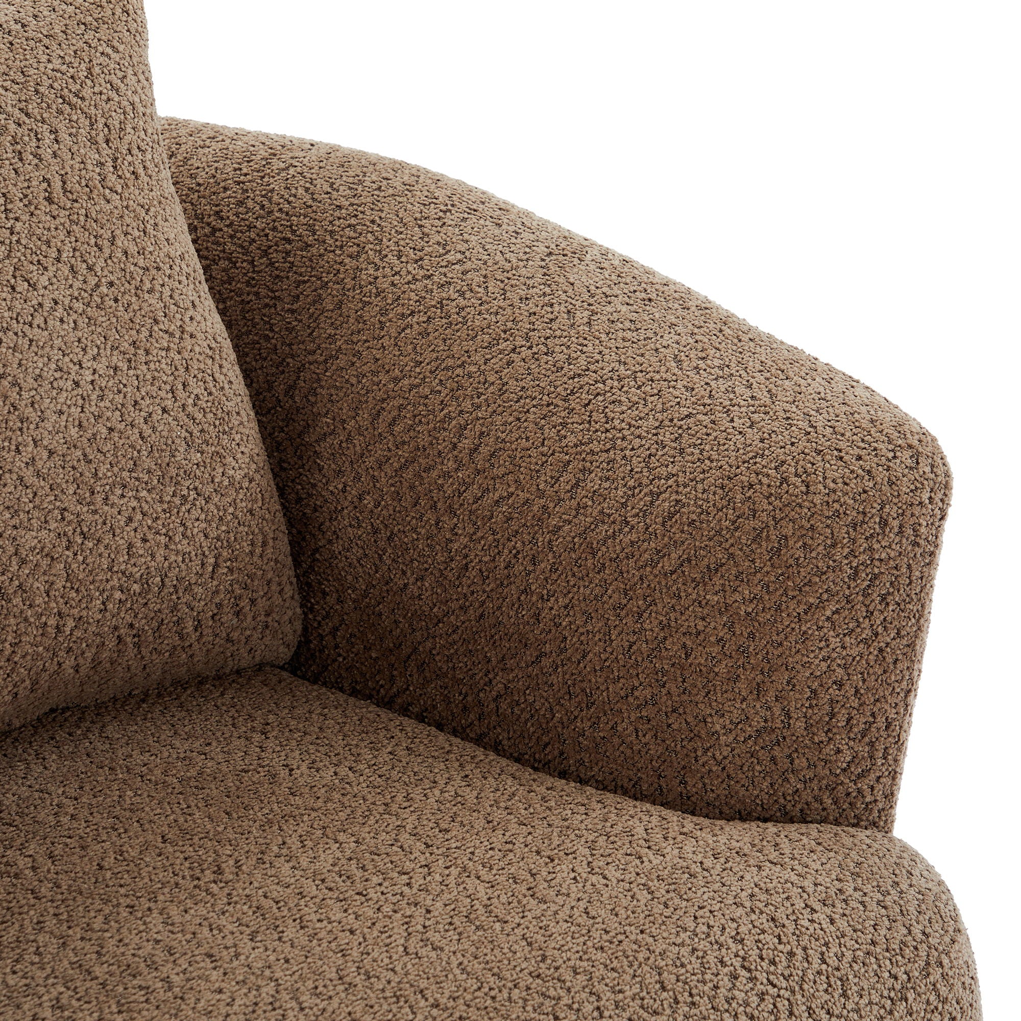 360° Swivel Barrel Sofa Chair With Throw Pillow, Chenille Upholstered Accent Chair