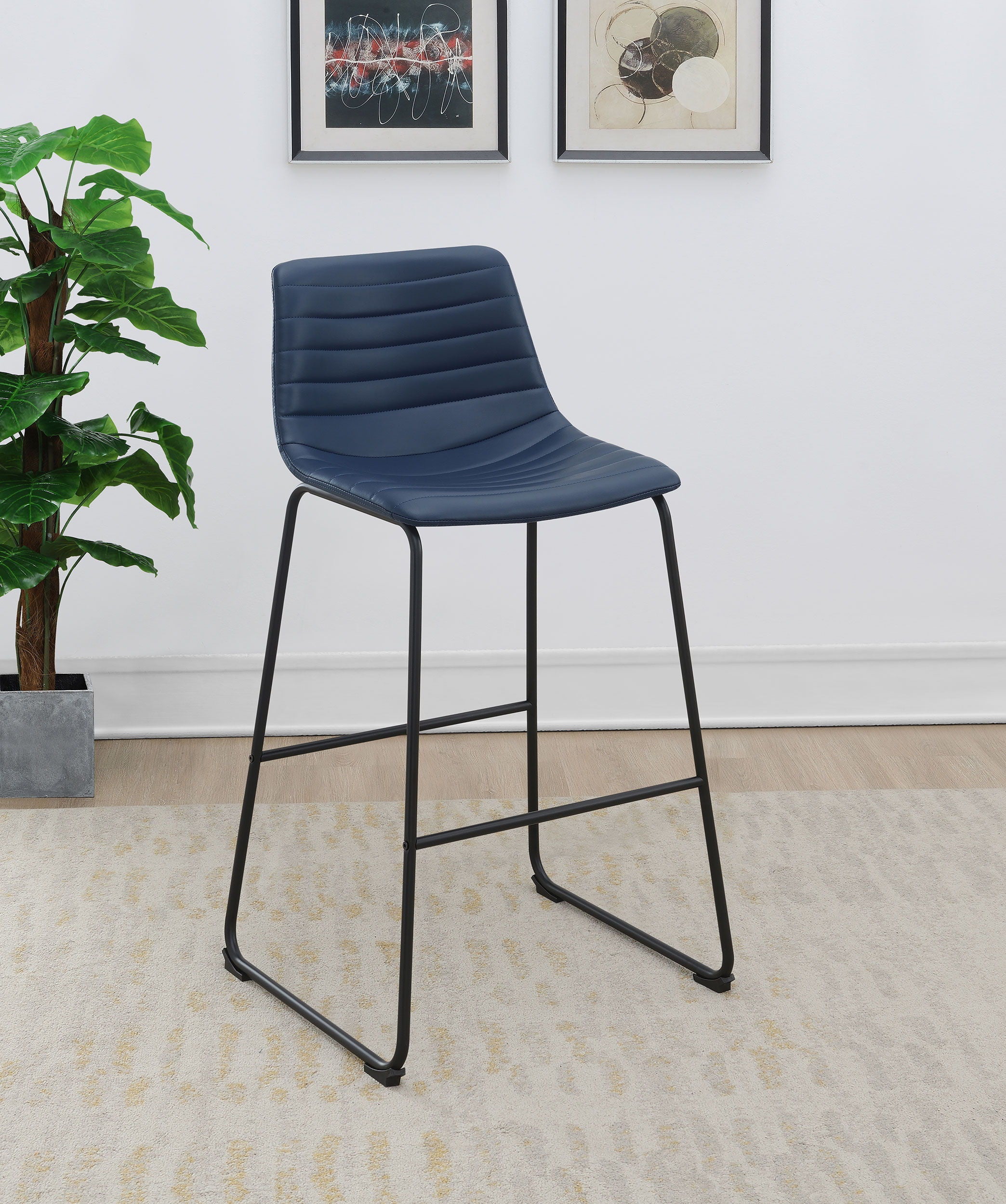 Coaster Fine Furniture Zuni - Faux Leather Upholstered Bar Chair (Set of 2) | Meri Furniture