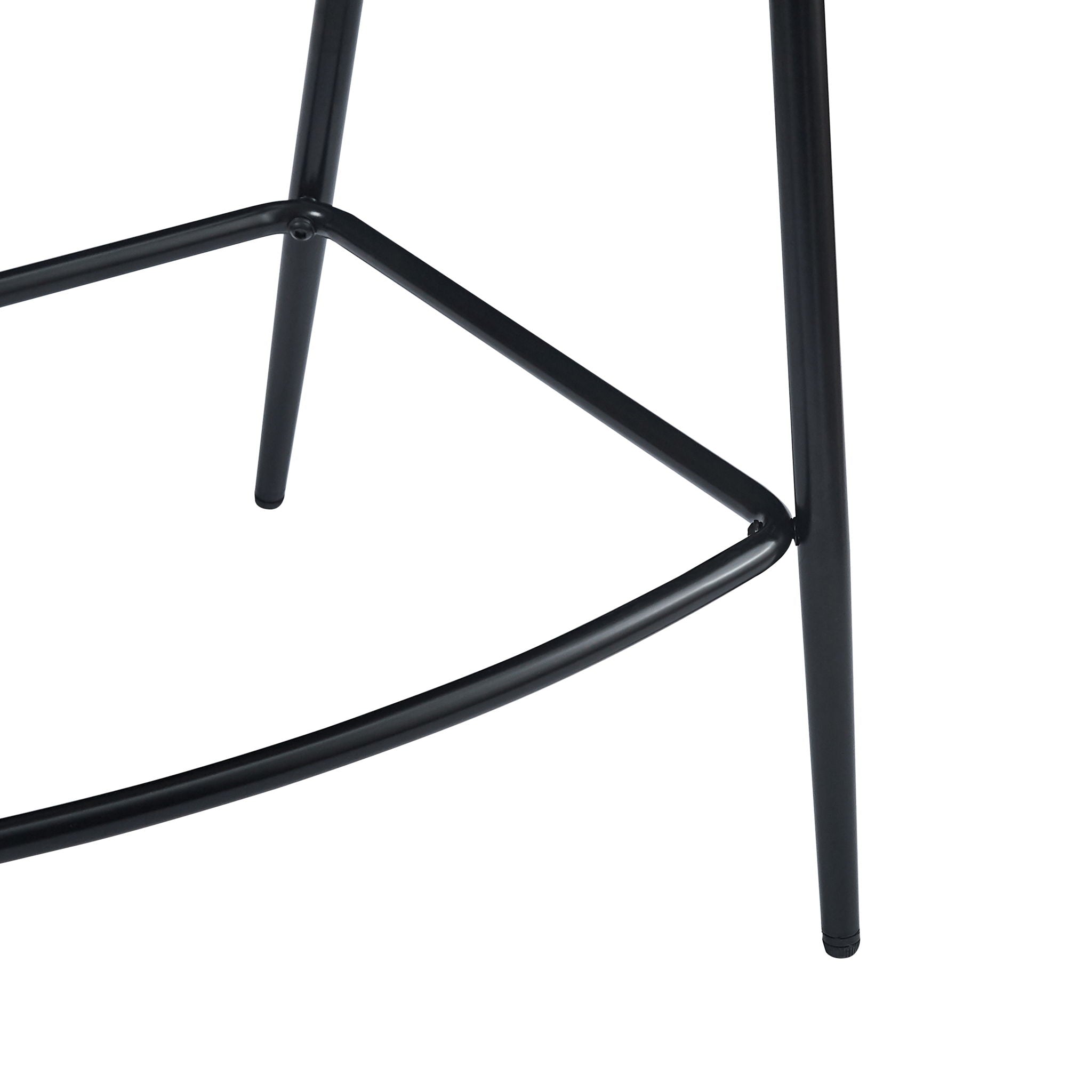 Counter Stools (Set of 2), Upholstered Counter Stools With Iron Frame, Backrest, Footrest, Arm Counter Stools For Home Bar, Kitchen Counter - Brown