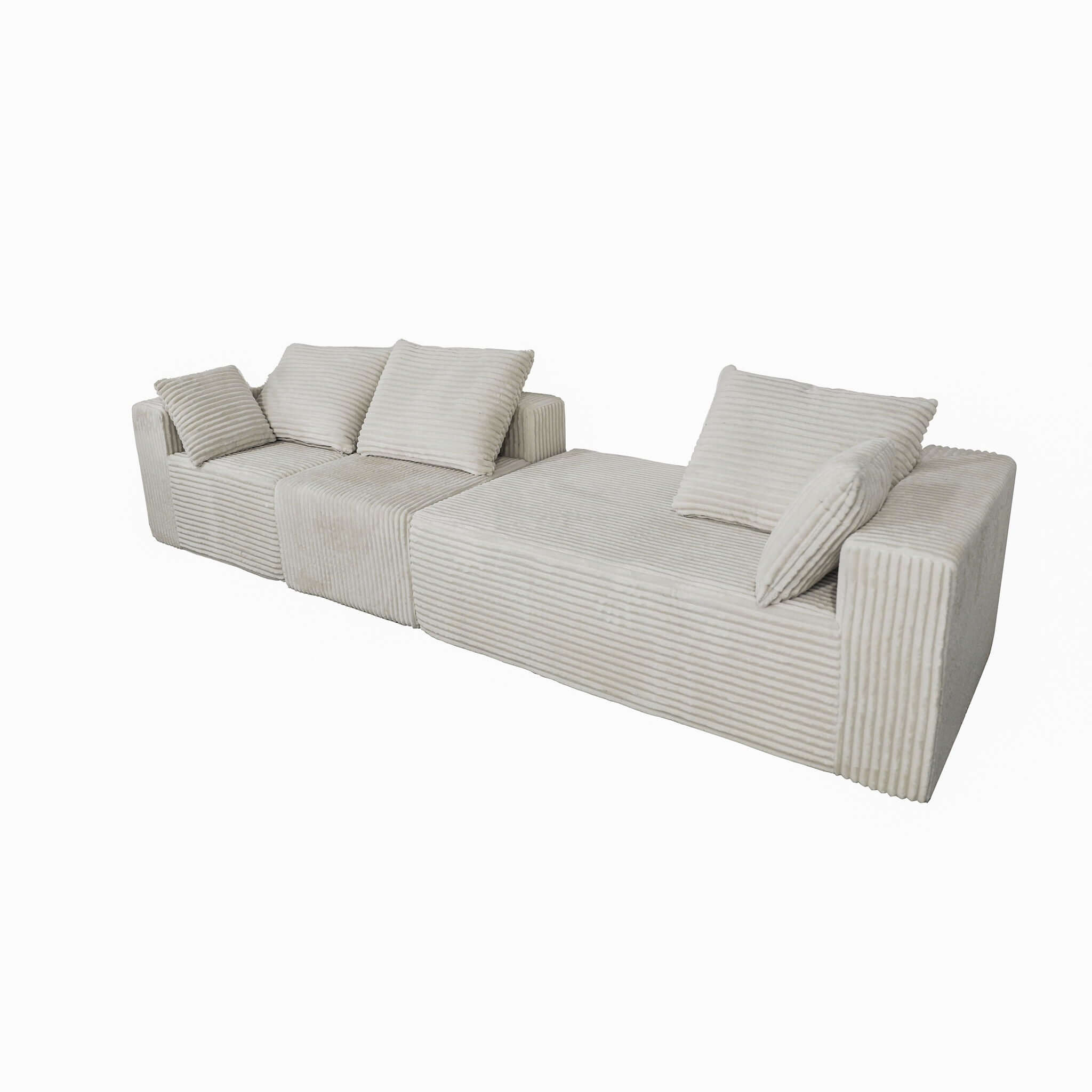Corner Combination Sofa Sectional Couch With Soft Plush Fabric